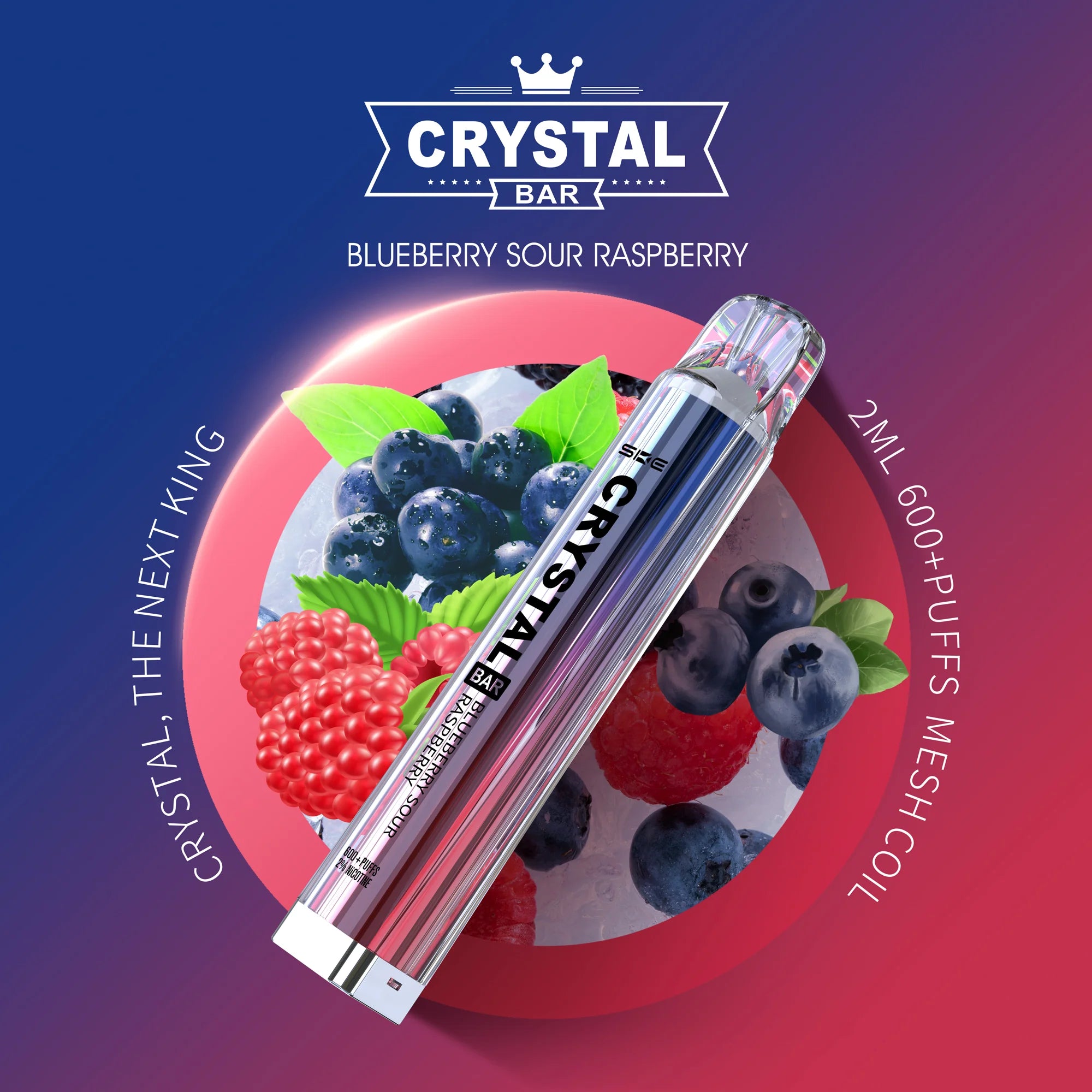 Crystal Bar SKE E-Vape | Blueberry Sour Raspberry