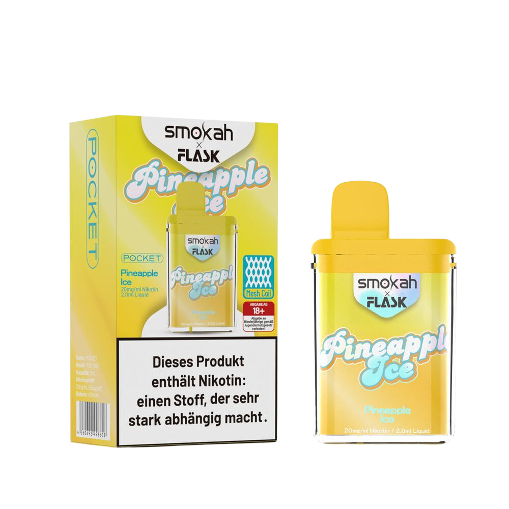 SMOKAH X FLASK POCKET VAPE - PINEAPPLE ICE