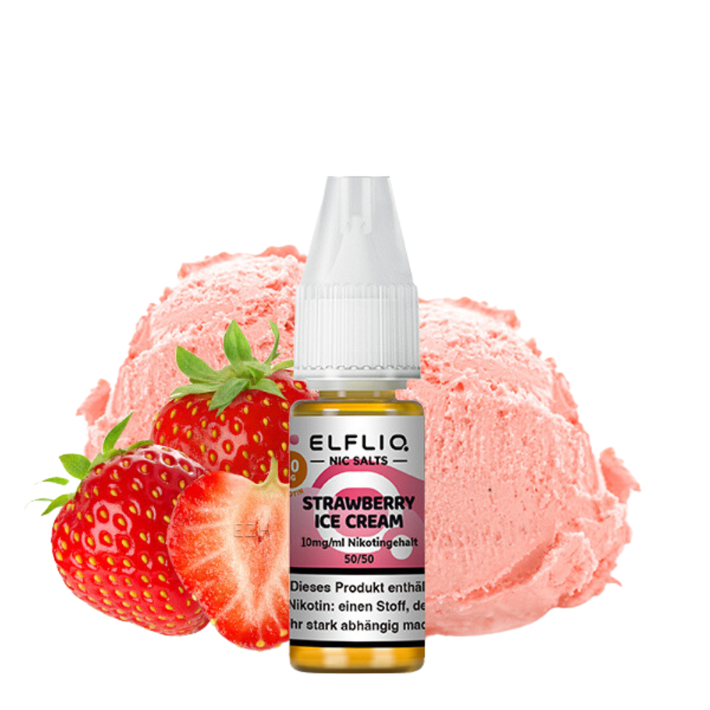 LIQUID STRAWBERRY ICE CREAM - ELFLIQ BY ELF BAR - 10mg/ml