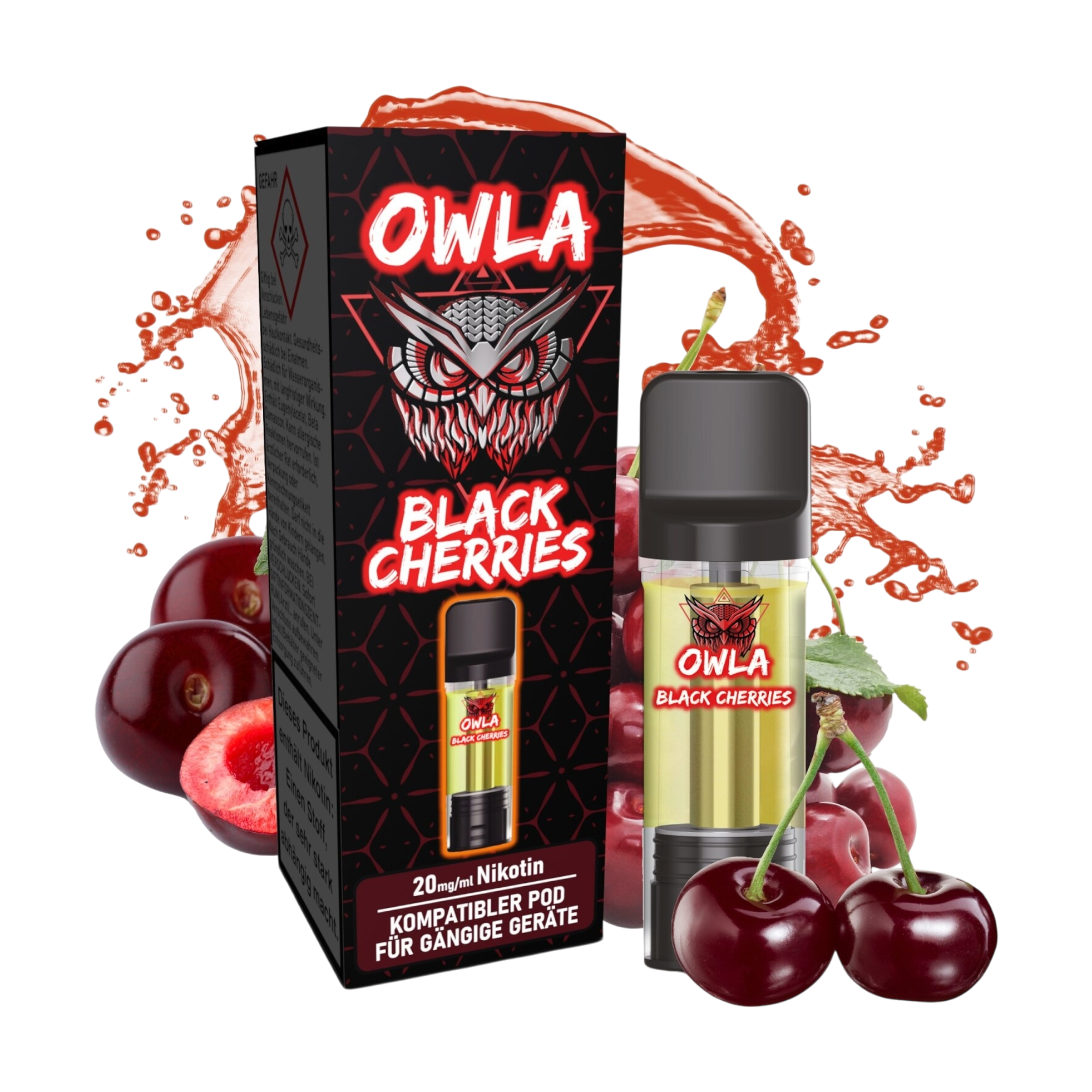 OWLA black cherry - Nikotinsalz Liquid - 10ml - 20mg