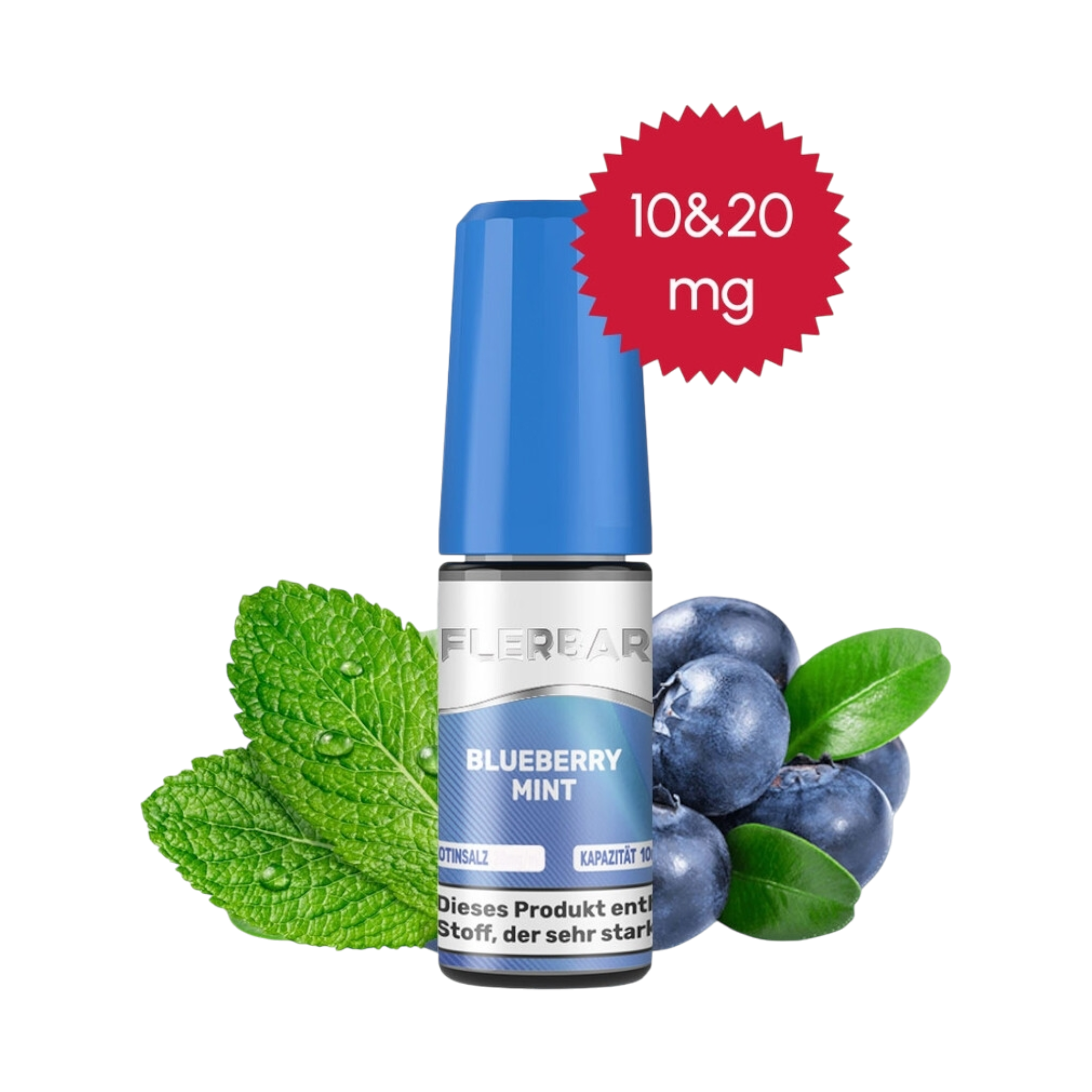 Flerbar - Blueberry Mint - Nikotinsalz Liquid - 10ml - 20mg