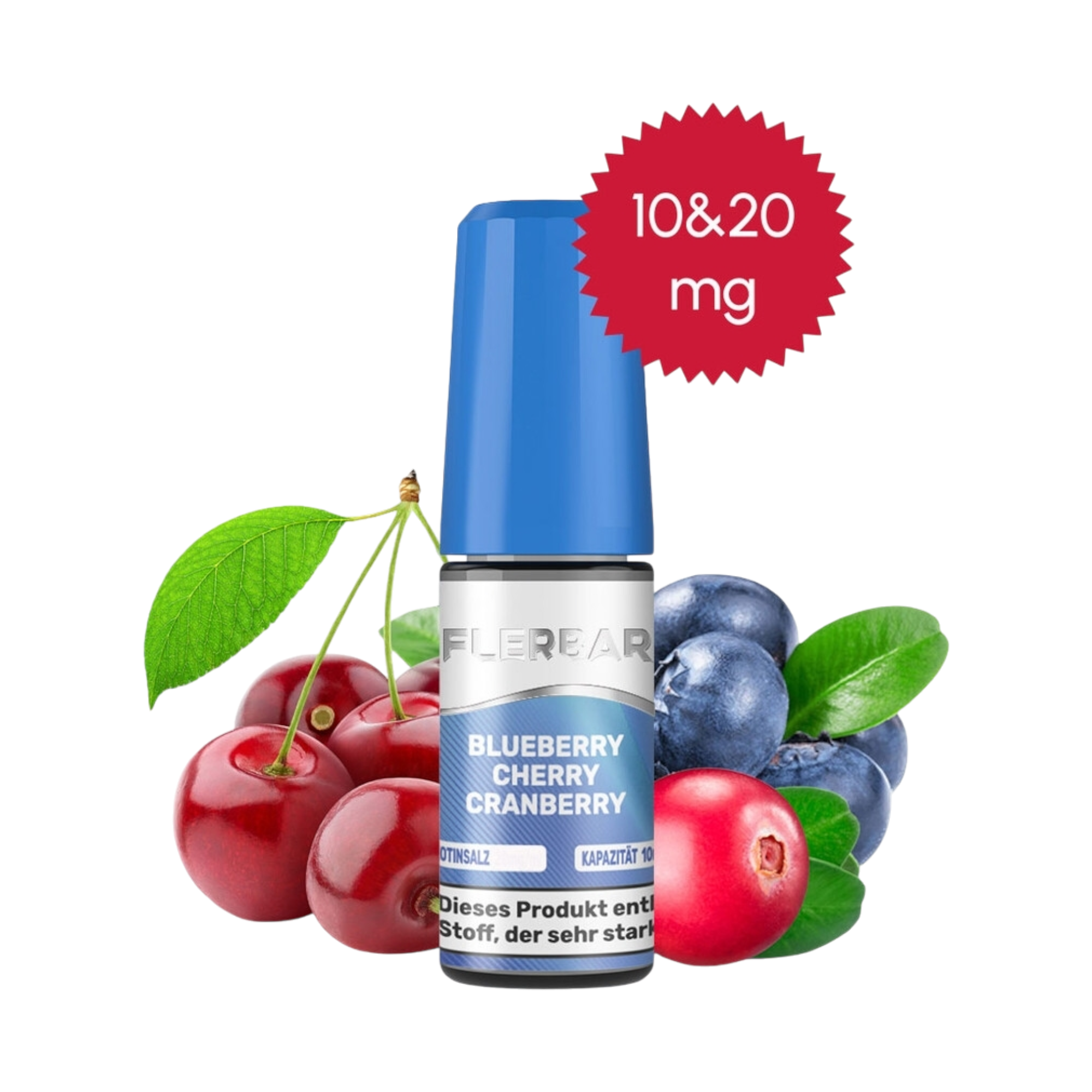 Flerbar - Blueberry Cherry Cranberry - Nikotinsalz Liquid - 10ml - 20mg