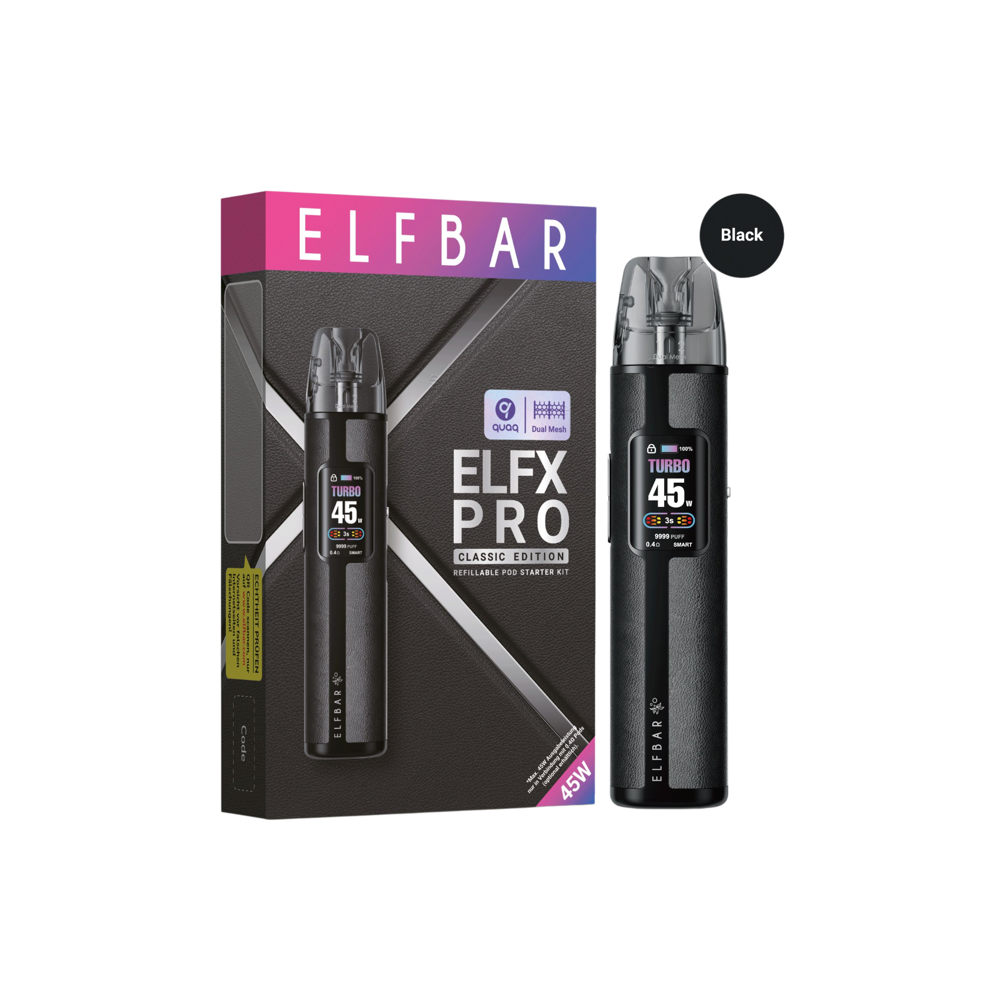 Elfbar - ELFX Pro - Pod Kit - CP : Black