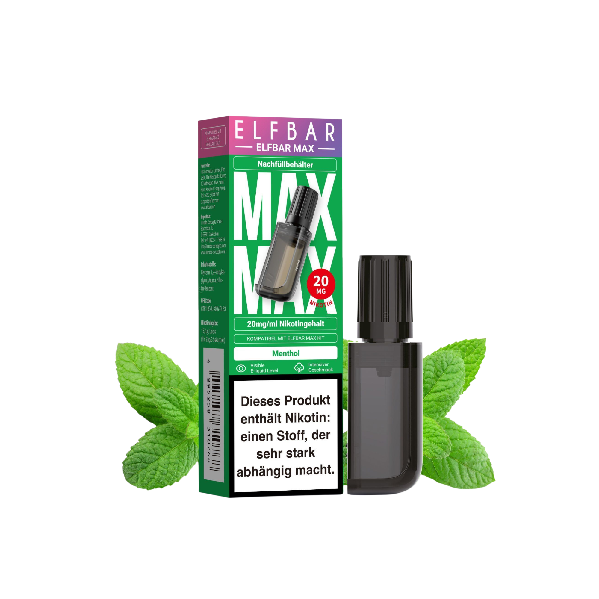 ELFBAR - MAX - Nachfülltank - CP - Menthol