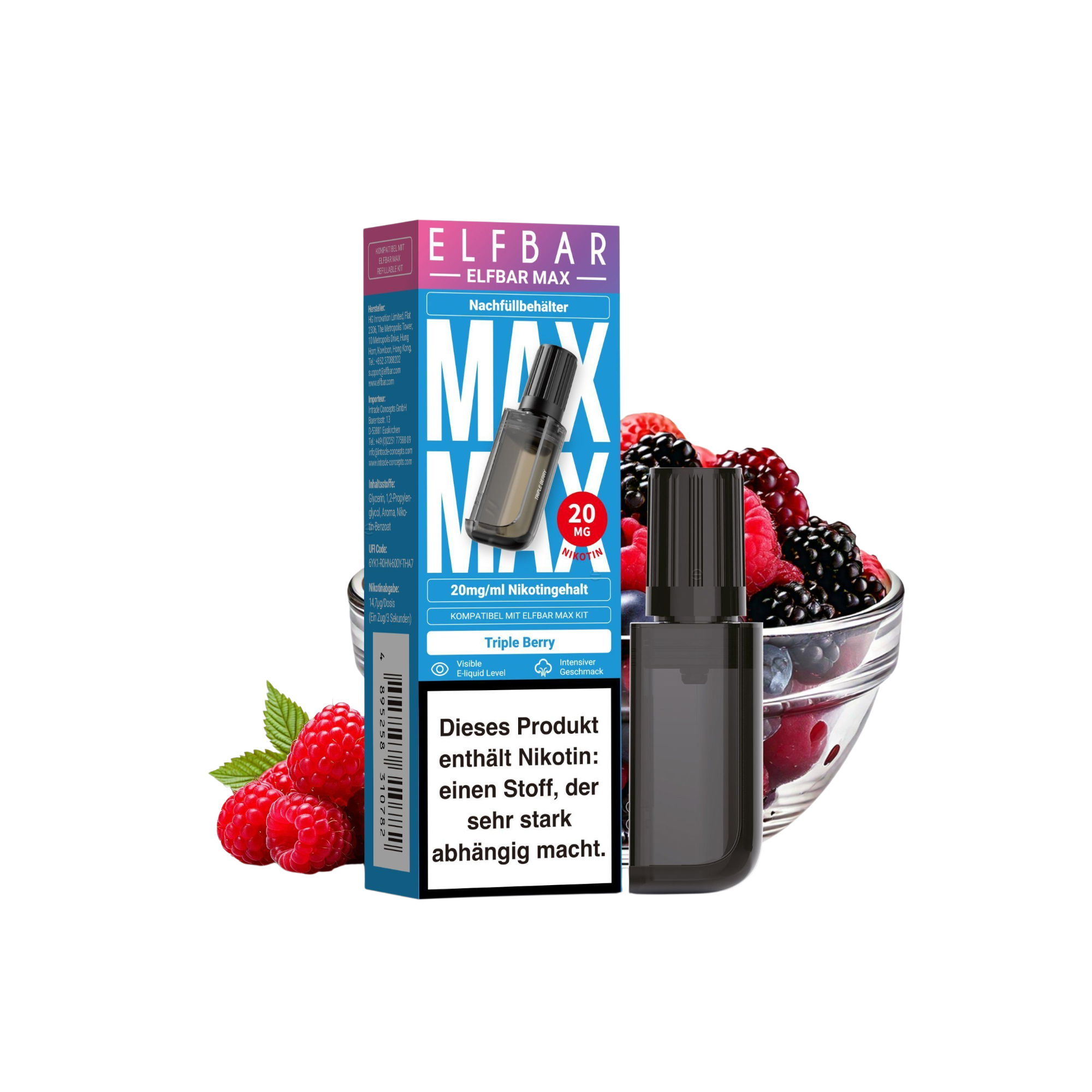 ELFBAR - MAX - Nachfülltank - CP - Triple Berry