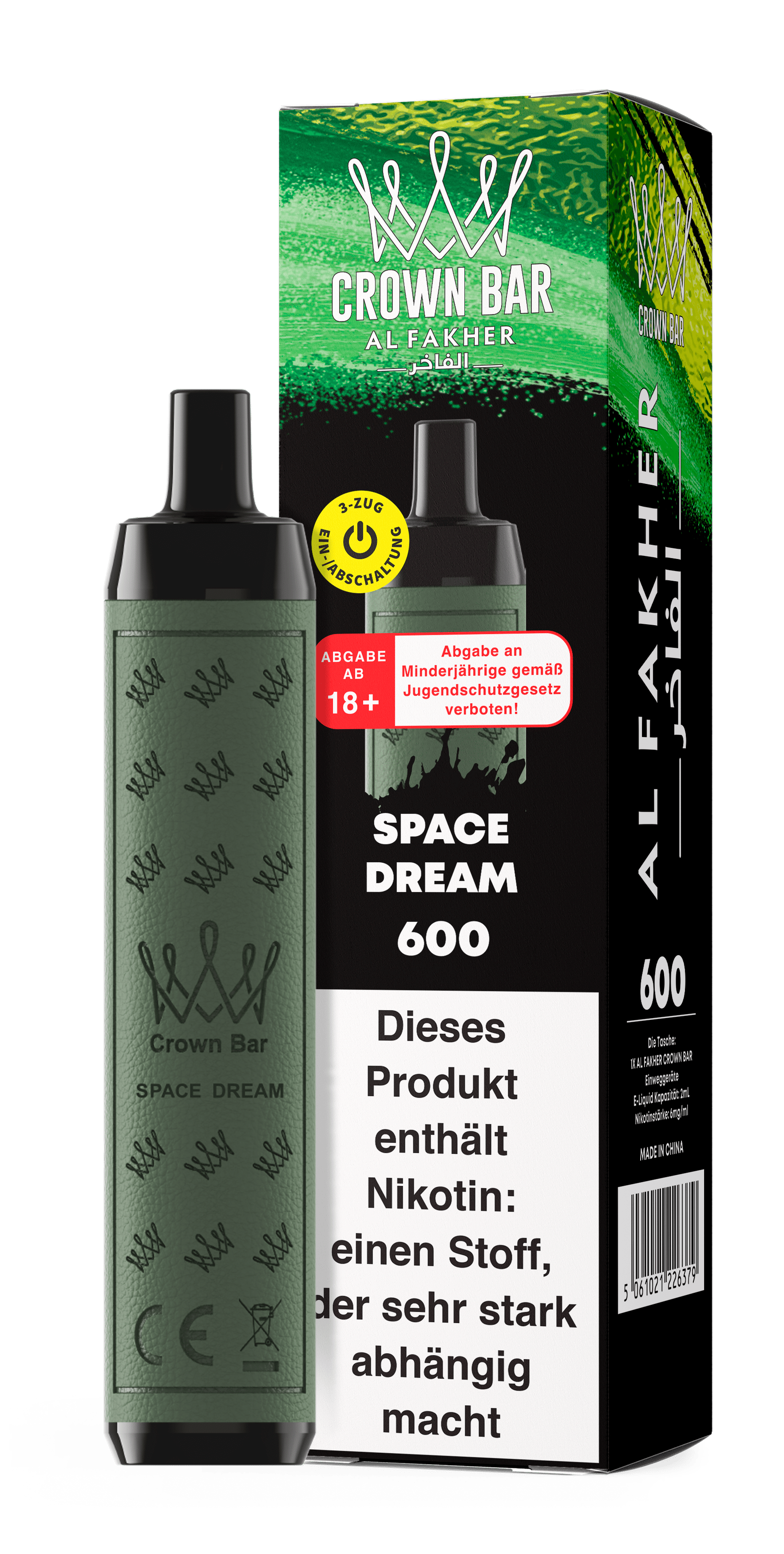 Al Fakher - Crown Bar - Einweg E-Zigarette - 2ml - 20mg - CP - Space Dream