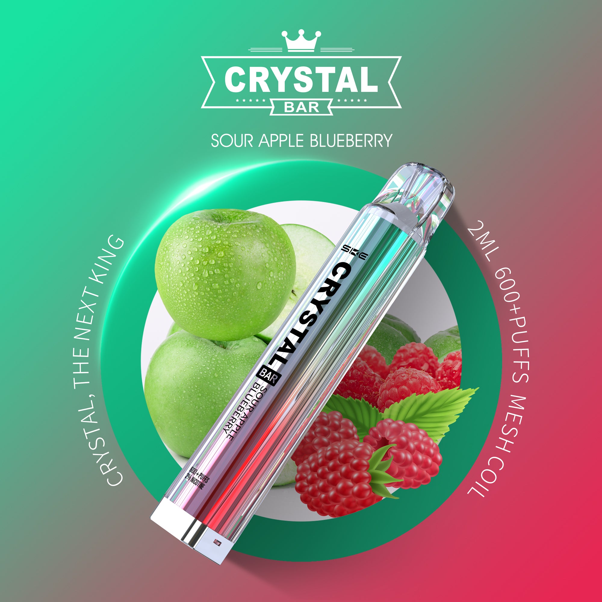 Crystal Bar SKE E-Vape | Sour Apple Blueberry