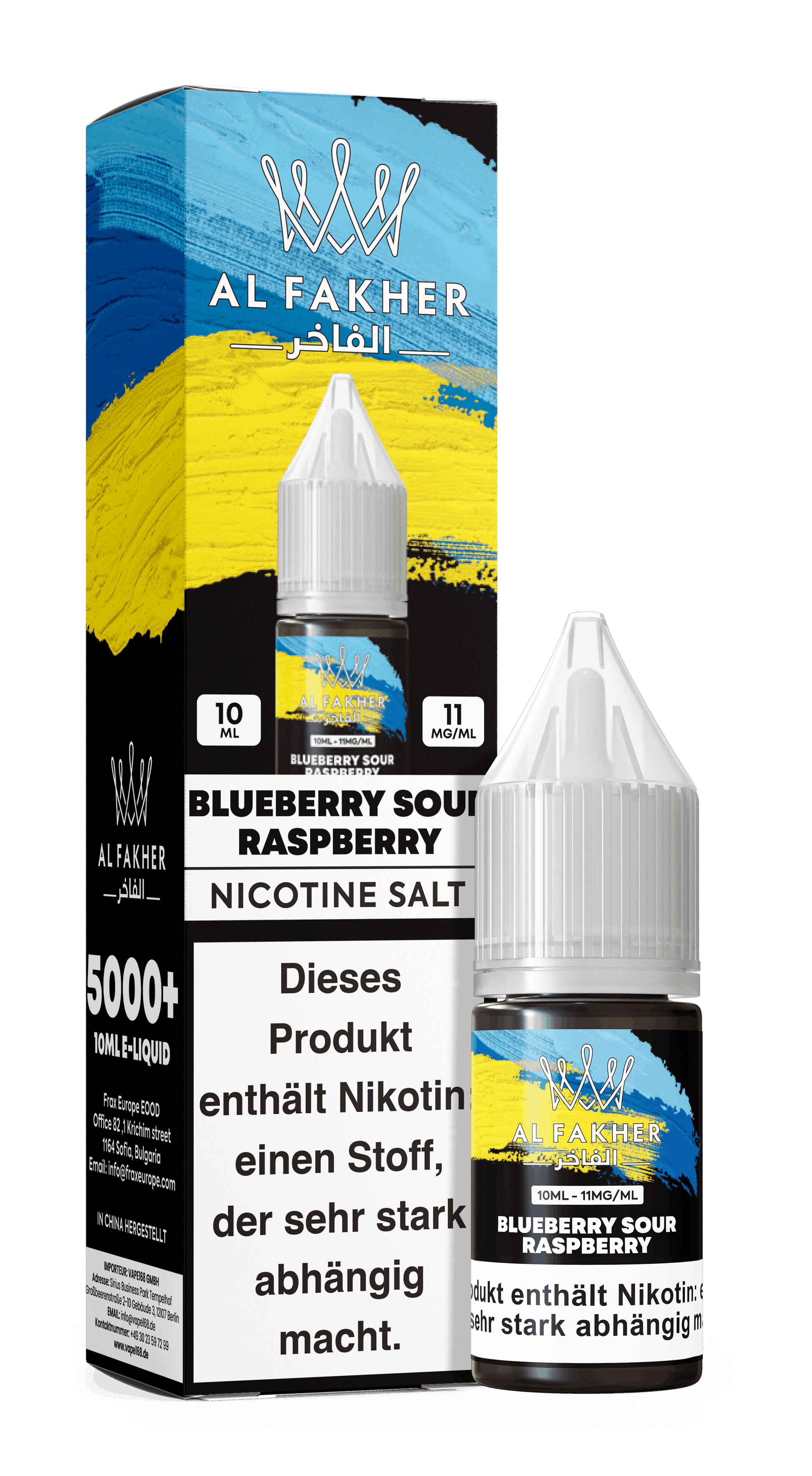 Al Fakher - Nikotinsalz-Liquid - 10ml - Blueberry Sour Raspberry - 20mg