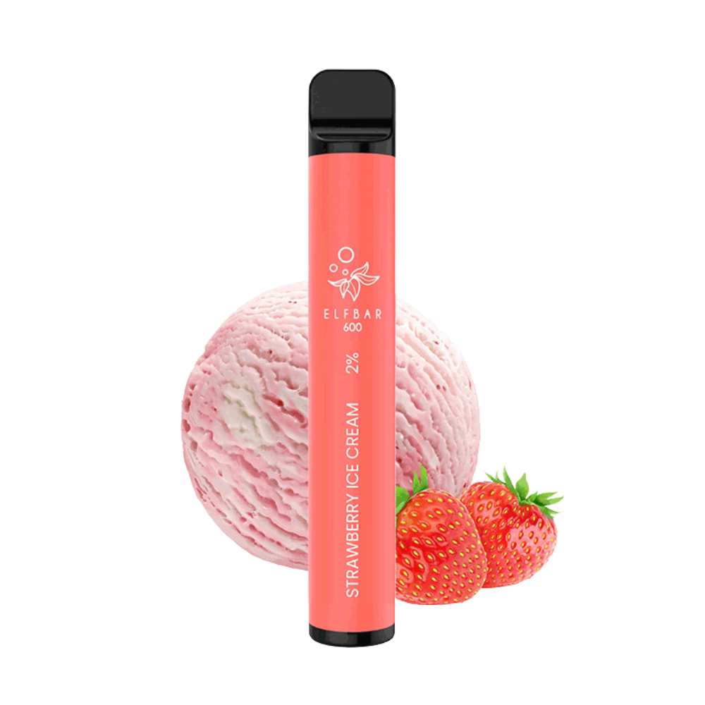 Elf Bar 600 E-Vape | Strawberry Ice Cream ohne Nikotin