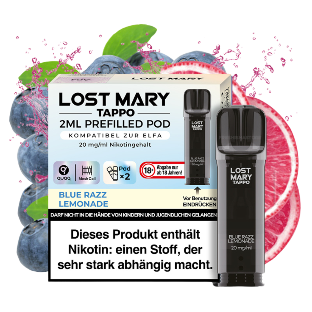 LOST MARY - PREFILLED POD - TAPPO - BLUE RAZZ LEMONADE - 20MG