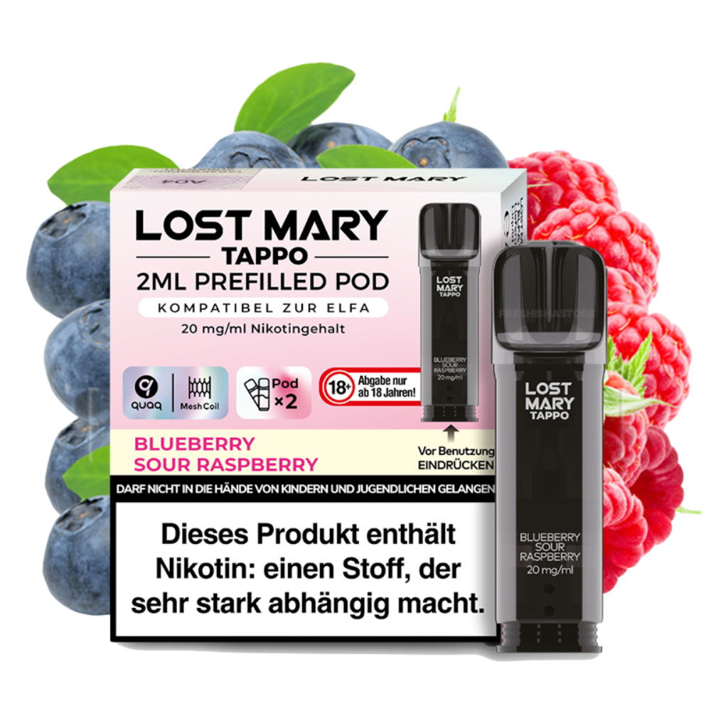 LOST MARY - PREFILLED POD - TAPPO - BLUEBERRY SOUR RASPBERRY - 20MG