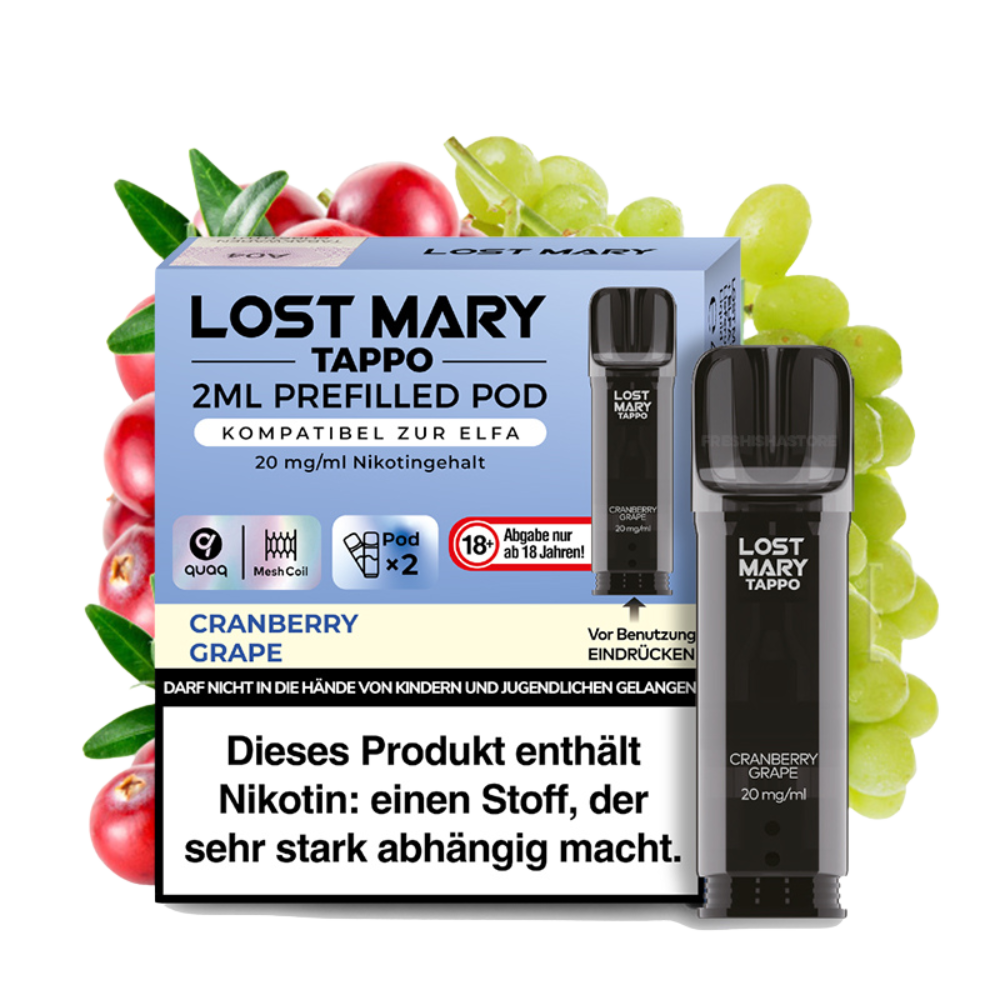 LOST MARY - PREFILLED POD - TAPPO - CRANBERRY GRAPE - 20MG