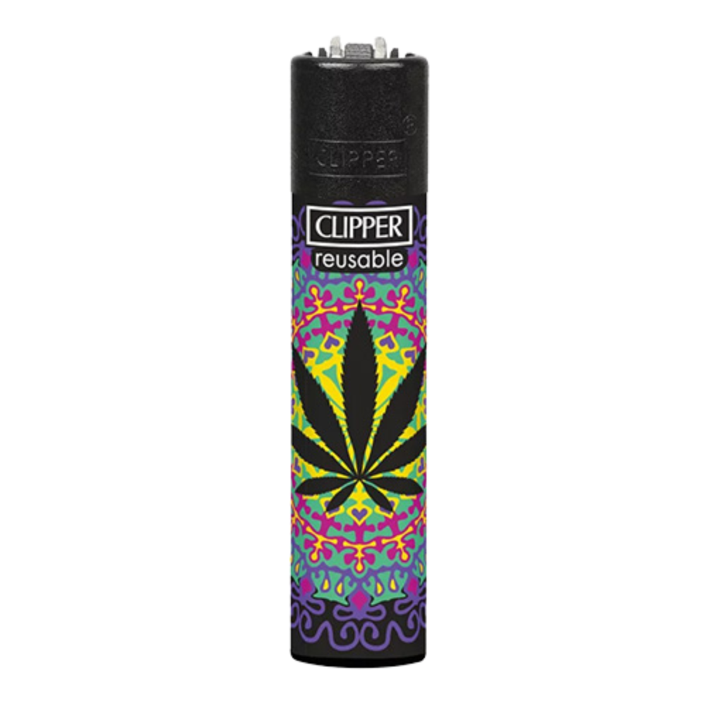 CLIPPER - FEUERZEUG - NEON LEAVES - 2V4 - WIEDERVERWENDBAR