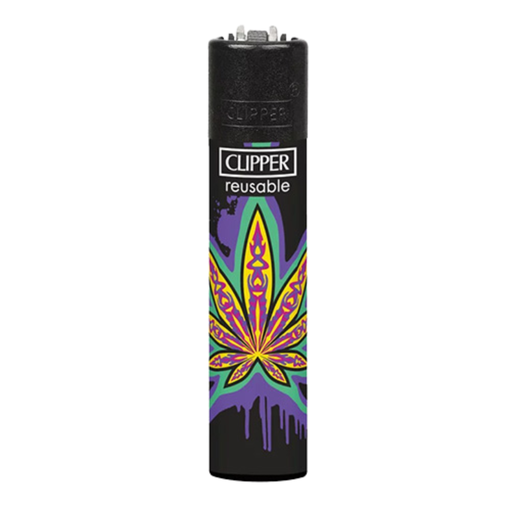 CLIPPER - FEUERZEUG - NEON LEAVES - 3V4 - WIEDERVERWENDBAR