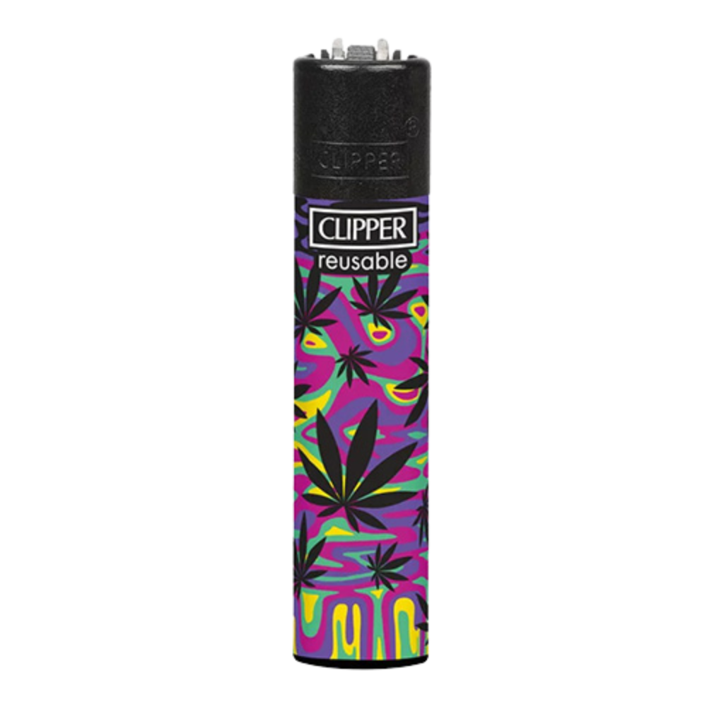 CLIPPER - FEUERZEUG - NEON LEAVES - 4V4 - WIEDERVERWENDBAR