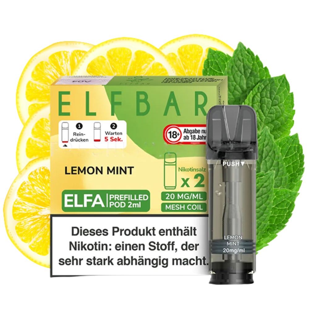 ELFBAR ELFA Lemon Mint 20mg Nikotin 2er Pack