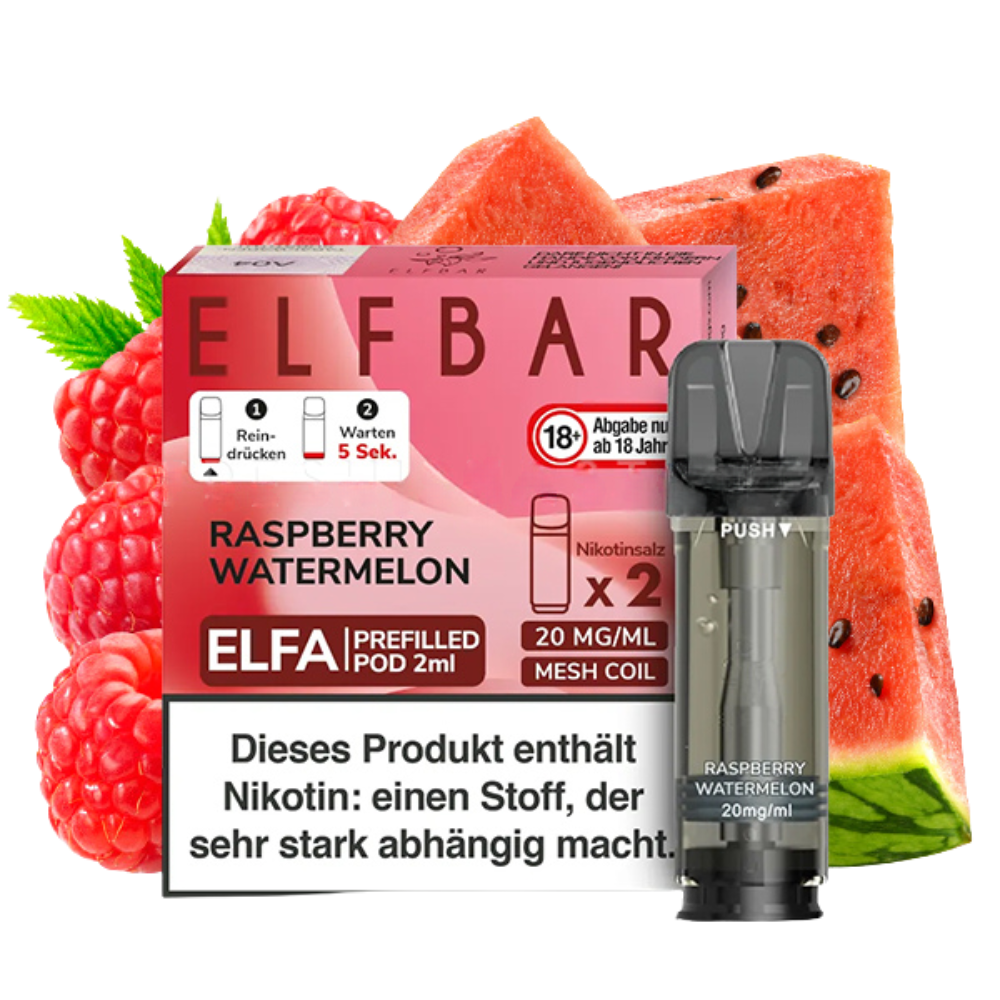 ELFBAR ELFA Raspberry Watermelon 20mg Nikotin 2er Pack