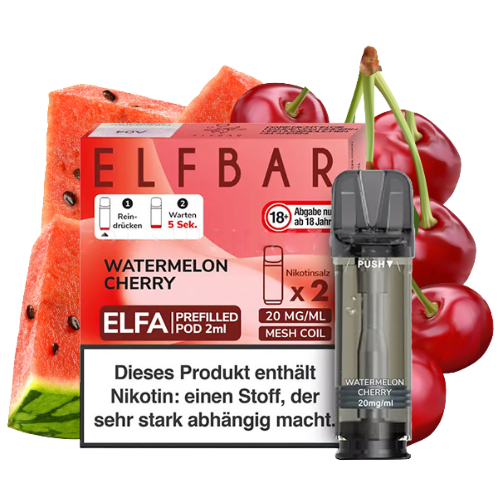 ELFBAR ELFA Watermelon Cherry 20mg Nikotin 2er Pack