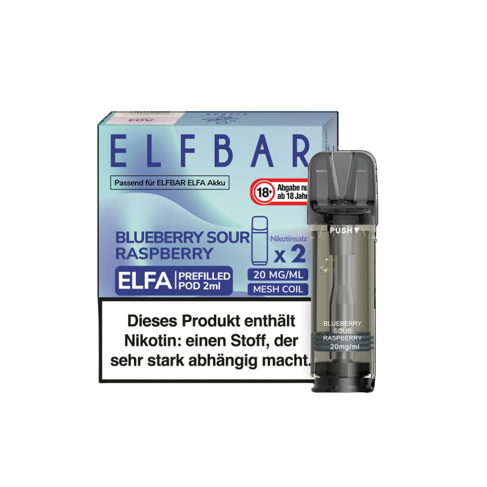 ELFBAR ELFA Blueberry Sour Raspberry 20mg Nikotin 2er Pack