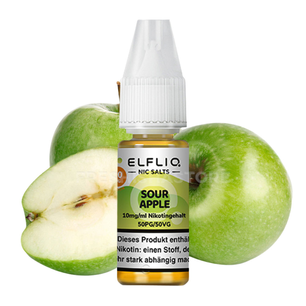 ELF BAR - ELFLIQ - SOUR APPLE - 10ML - 20MG