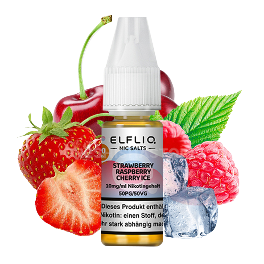 ELF BAR - ELFLIQ - STRAWBERRY RASPBERRY CHERRY ICE - 10ML - 10MG