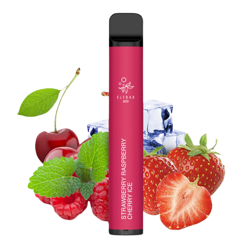 Elf Bar 600 E-Vape | Strawberry Raspberry Cherry Ice