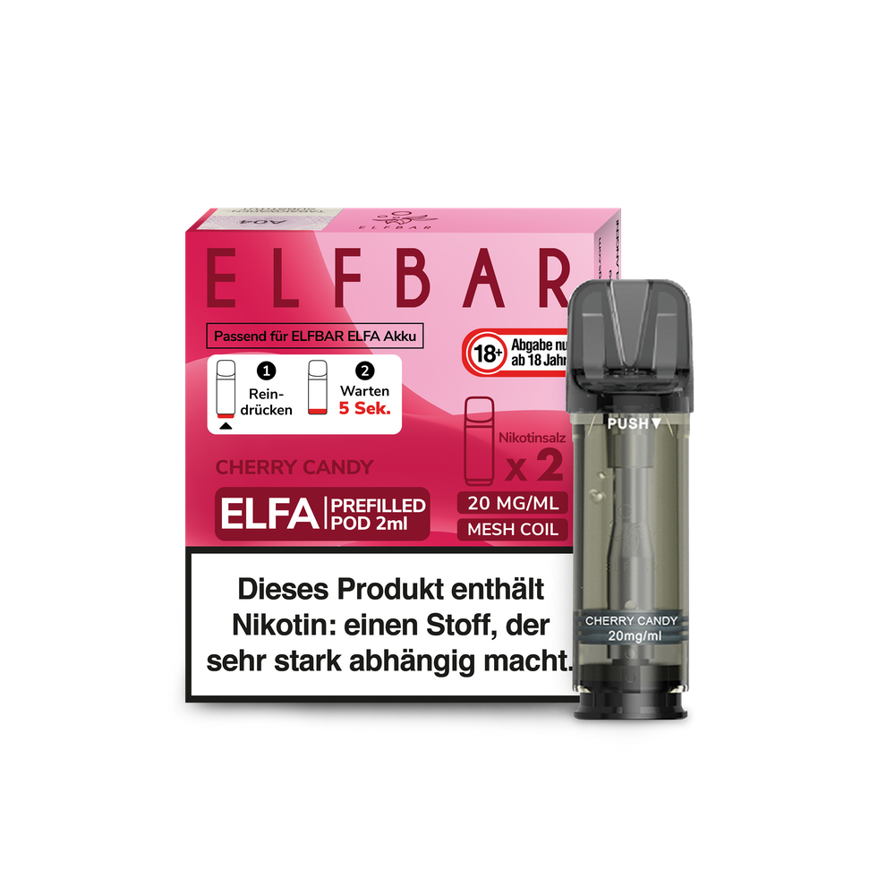ELFBAR ELFA Cherry Candy 20mg Nikotin 2er Pack