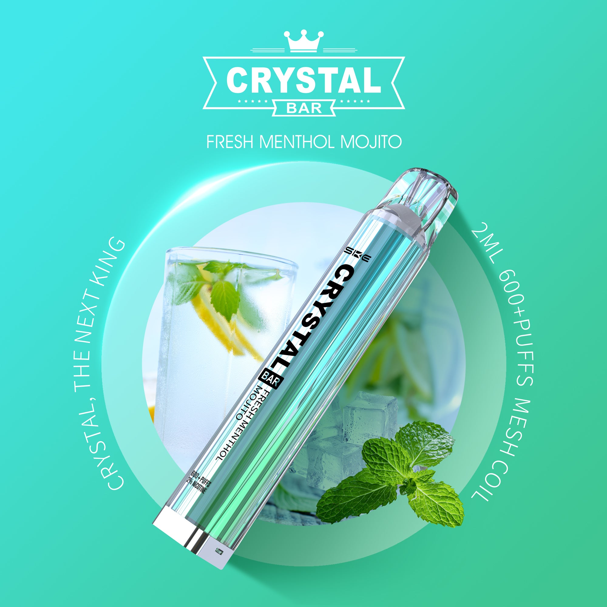 Crystal Bar SKE E-Vape | Fresh Menthol Mojito