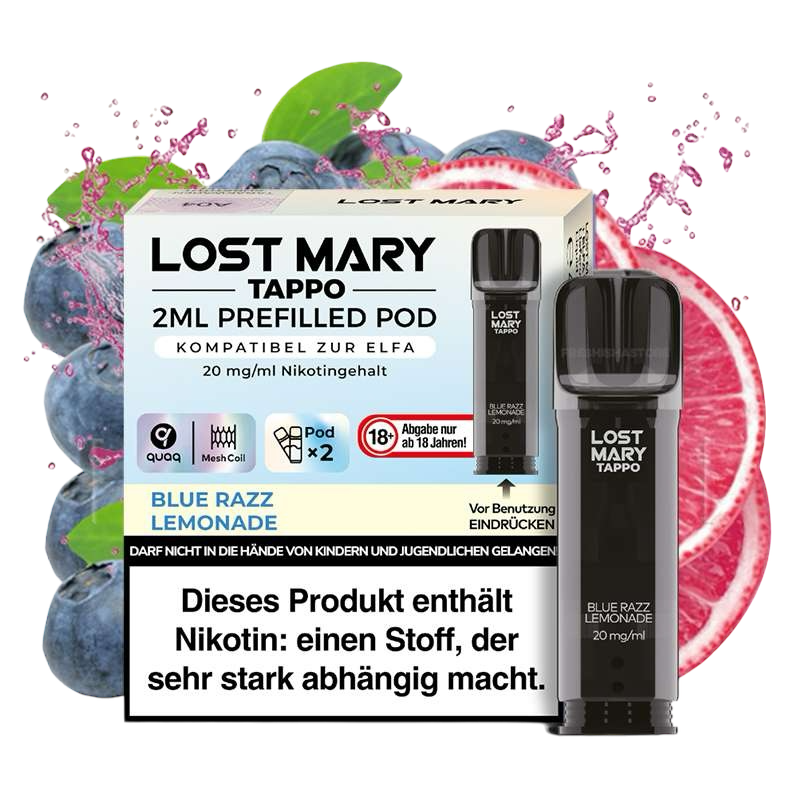 LOST MARY - PREFILLED POD - TAPPO - BLUE RAZZ LEMONADE - 20MG