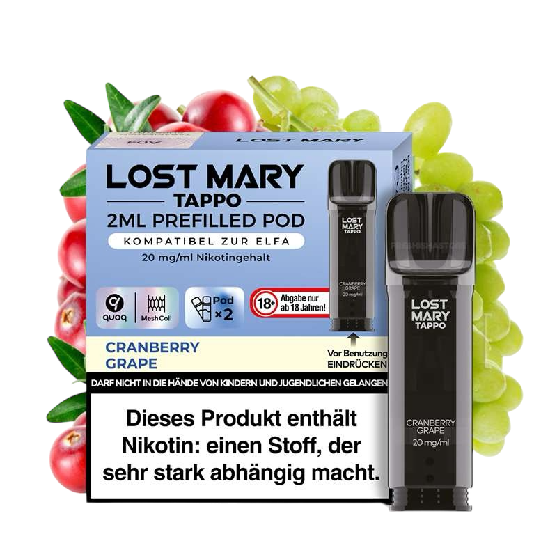 LOST MARY - PREFILLED POD - TAPPO - CRANBERRY GRAPE - 20MG