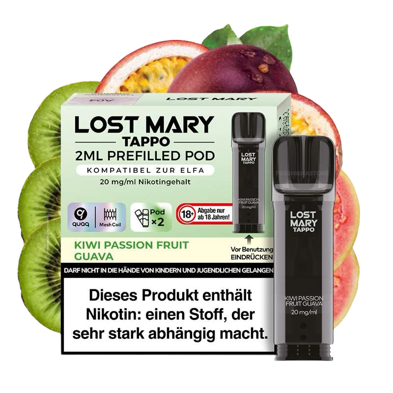 LOST MARY - PREFILLED POD - TAPPO - KIWI PASSIONFRUIT GUAVA - 20MG