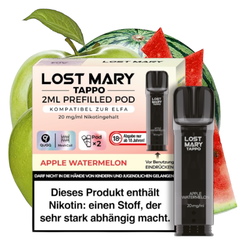 LOST MARY - PREFILLED POD - TAPPO - APPLE WATERMELON - 20MG