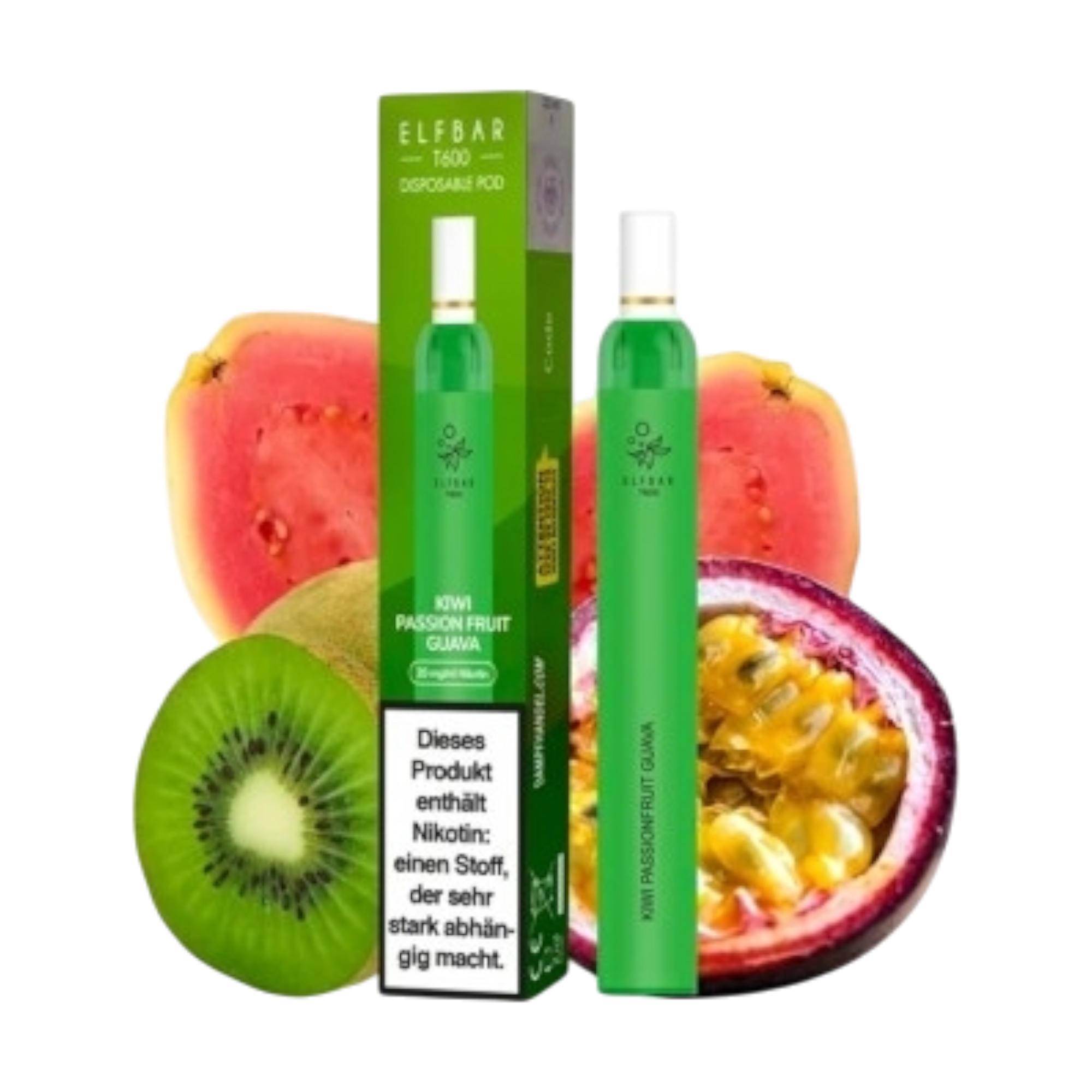 Elfbar T600 - Kiwi Passion Fruit Guava - 20mg Nikotin