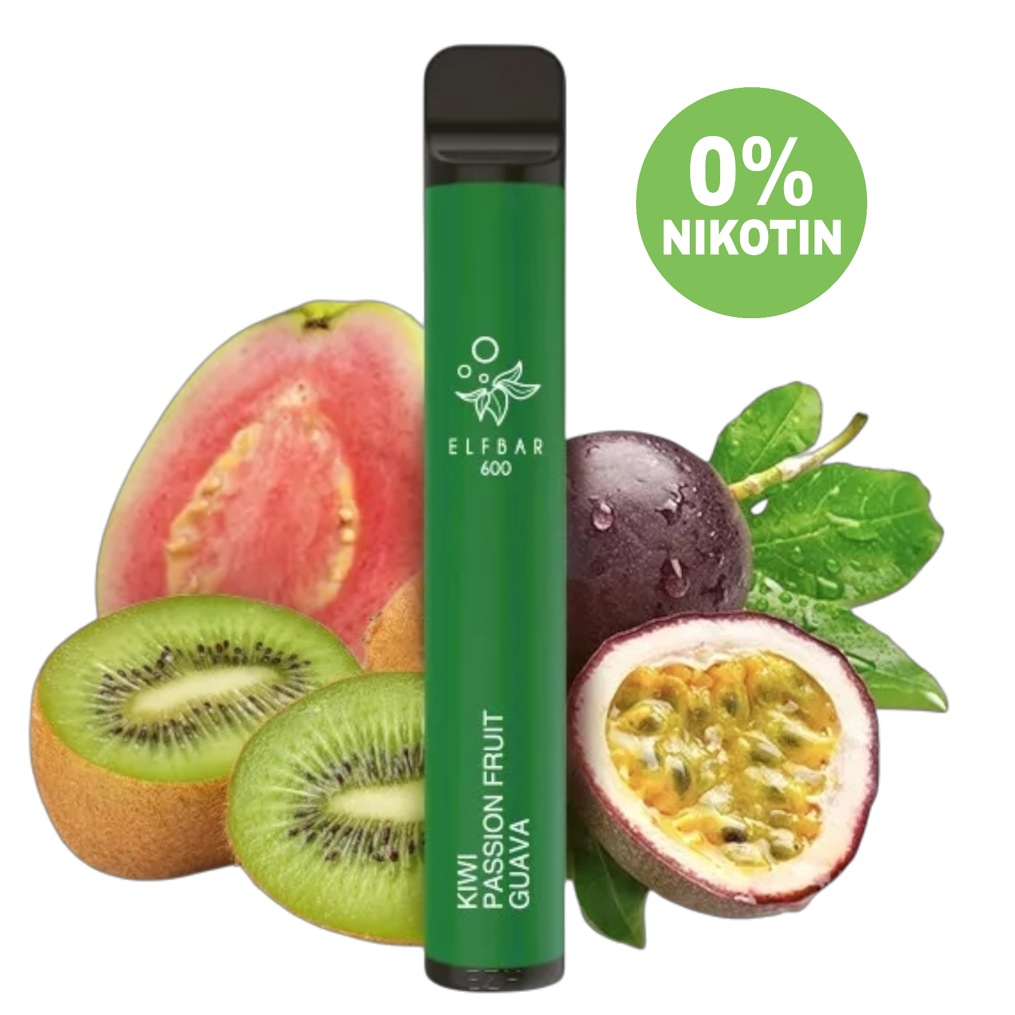 Elf Bar 600 E-Vape | Kiwi Passion Fruit Guava ohne Nikotin