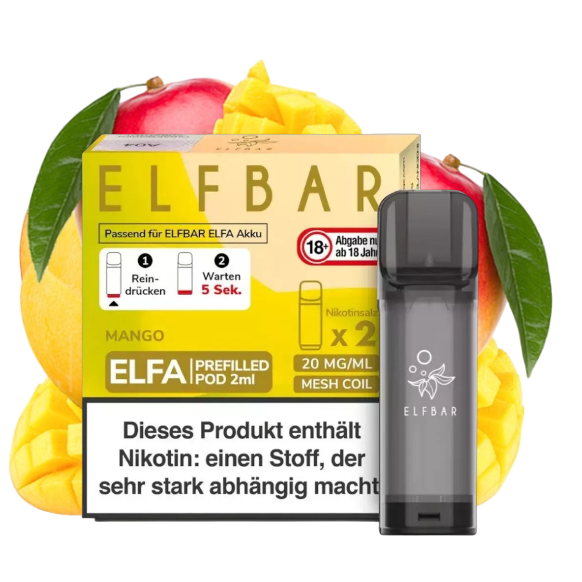 ELFBAR ELFA MANGO 20MG NIKOTIN 2ER PACK