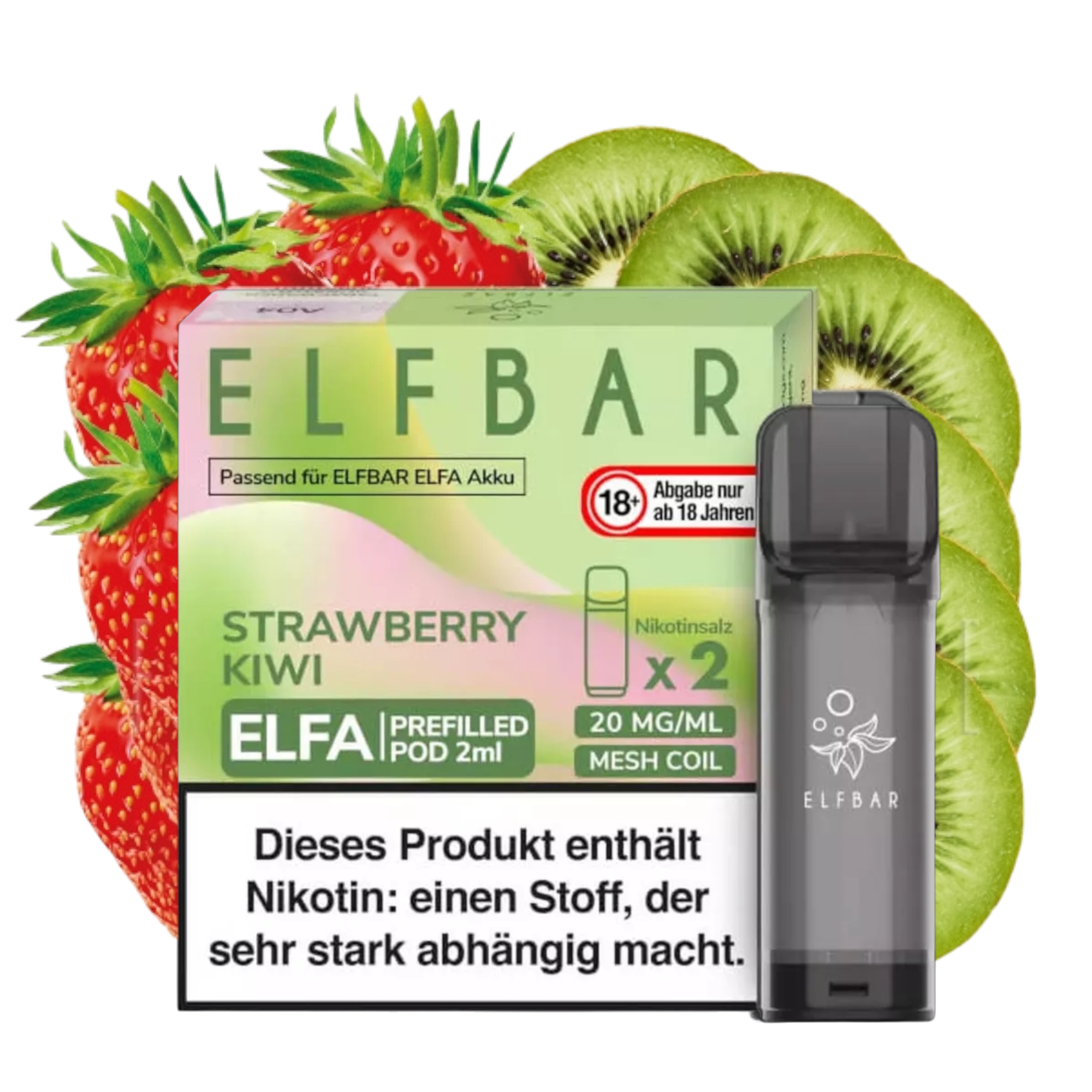 ELFBAR ELFA Strawberry Kiwi 20mg Nikotin 2er Pack