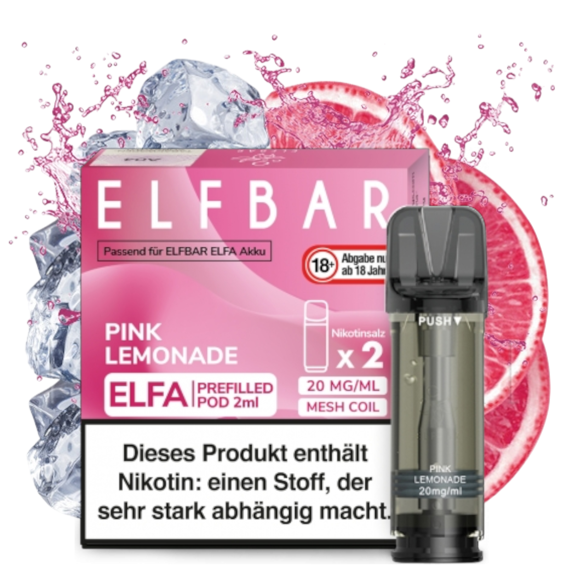 ELFBAR ELFA Pink Lemonade 20mg Nikotin 2er Pack