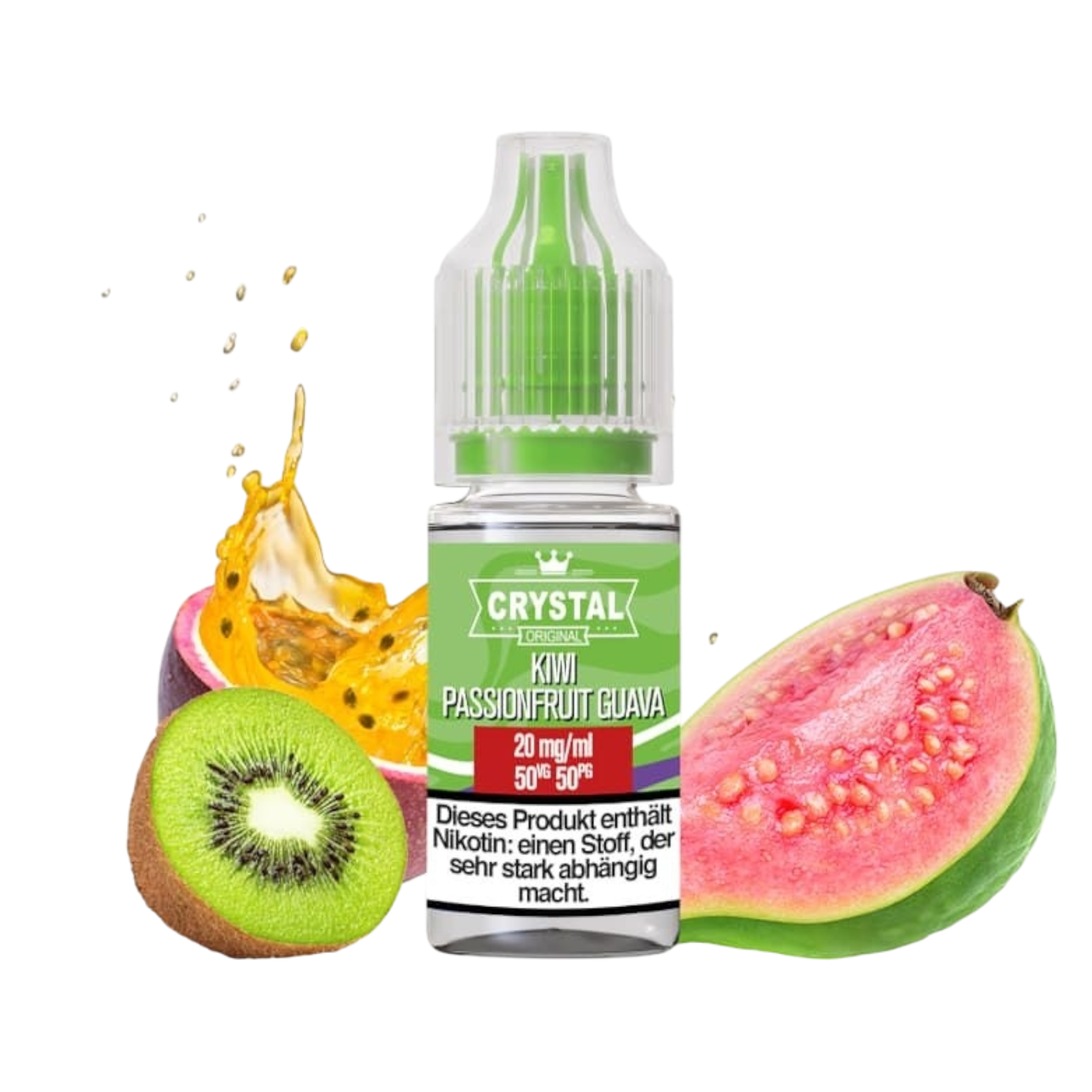 SKE - Crystal Liquid - Kiwi Passionfruit Guava - Nikotinsalz Liquid - 10ml - 10mg