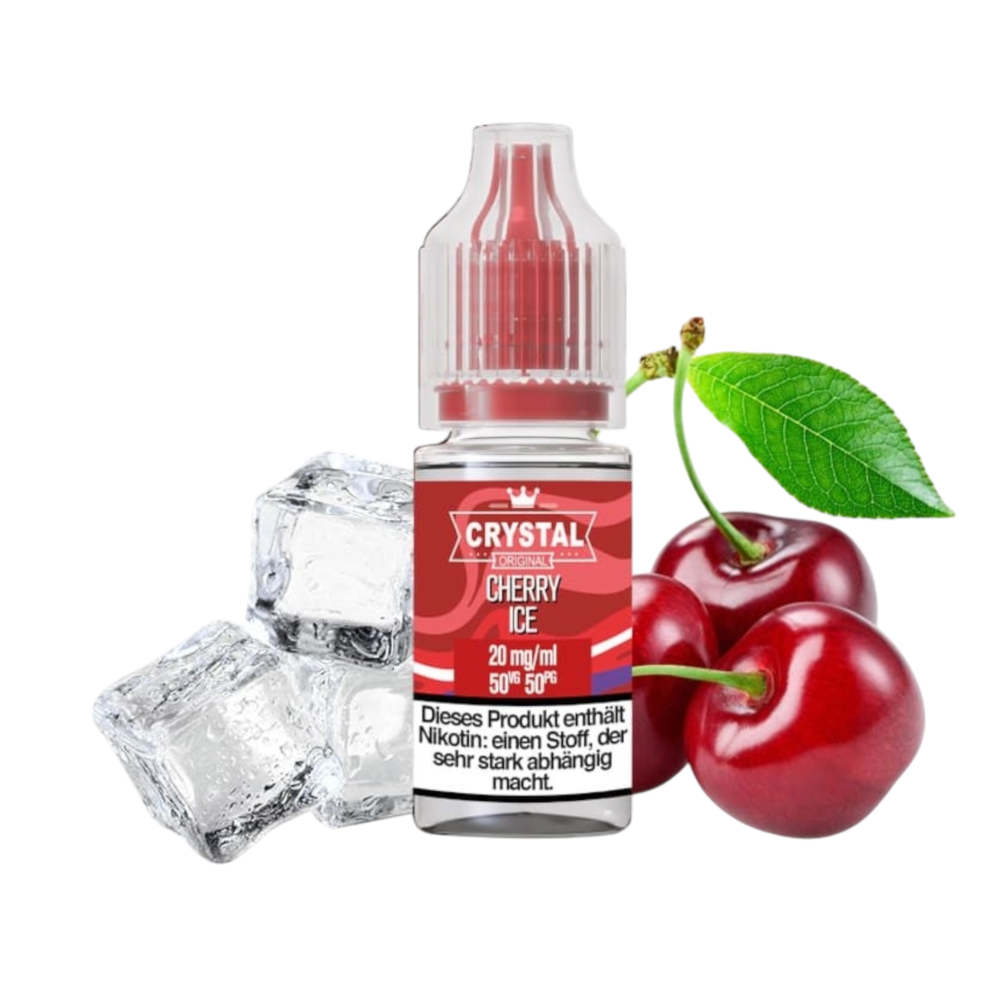 SKE - Crystal Liquid - Cherry Ice - Nikotinsalz Liquid - 10ml - 10mg