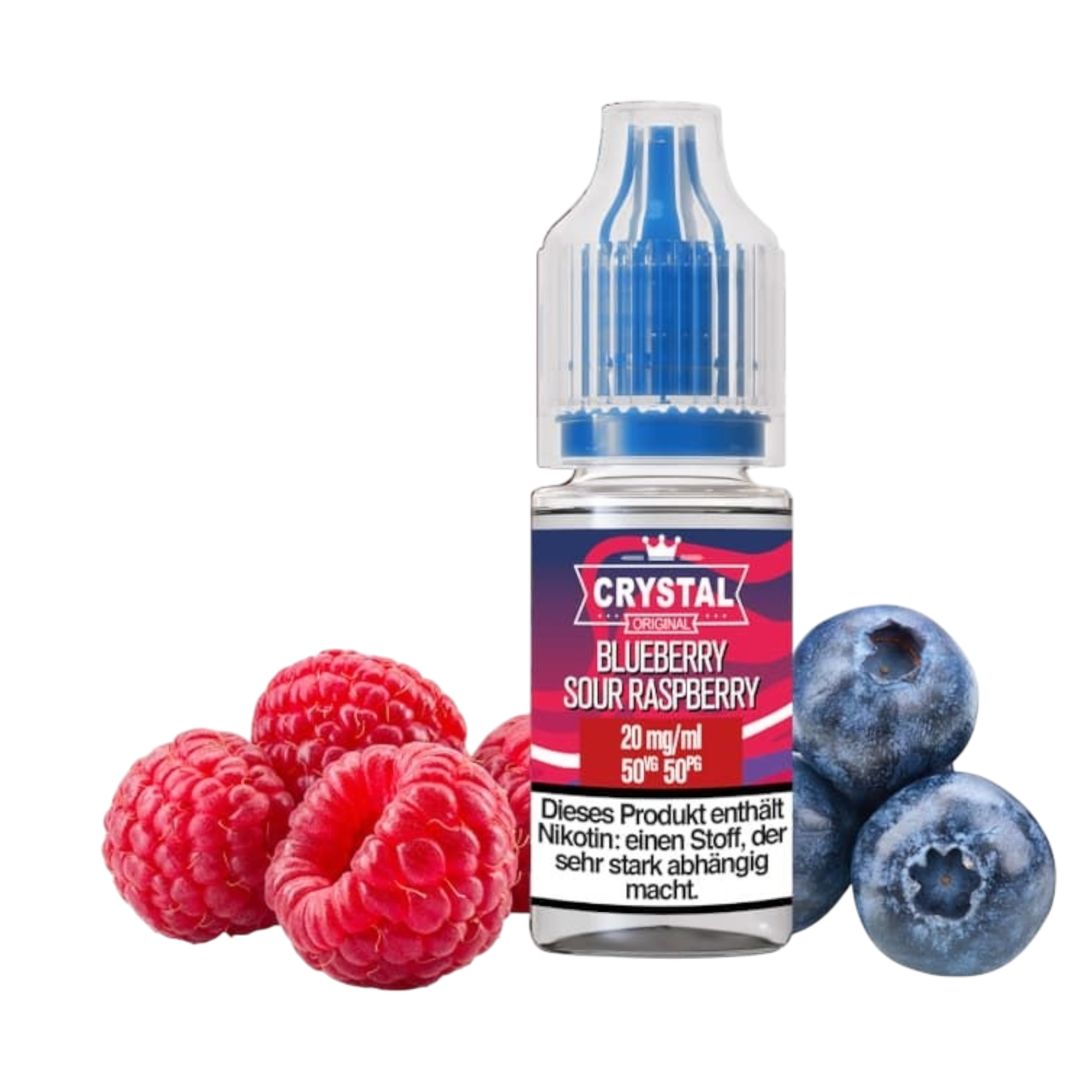 SKE - Crystal Liquid - Blueberry Sour Raspberry - Nikotinsalz Liquid - 10ml - 10mg