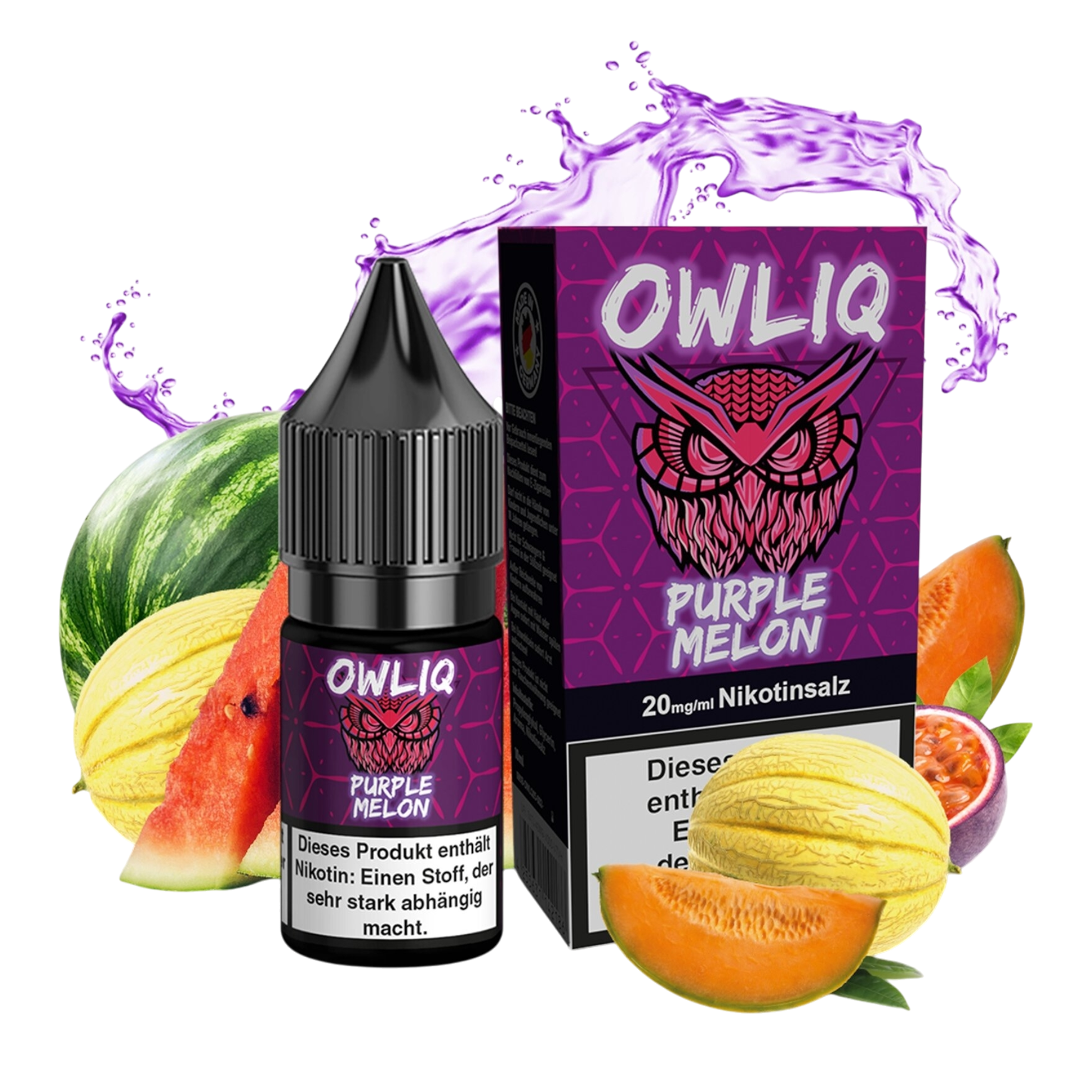 OWLIQ - Purple Melon - Nikotinsalz Liquid - 10ml - 20mg