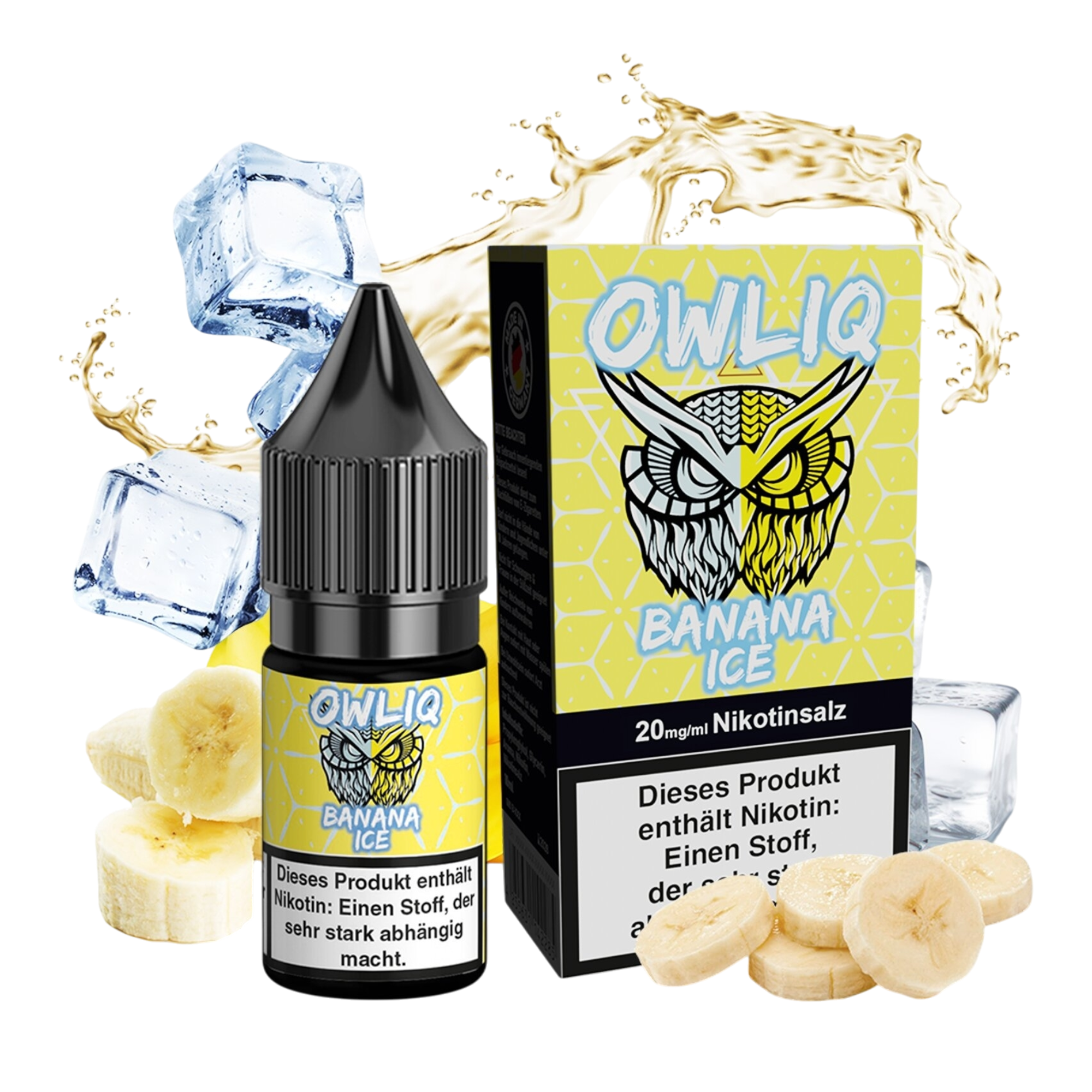 OWLIQ - Banana Ice - Nikotinsalz Liquid - 10ml - 20mg