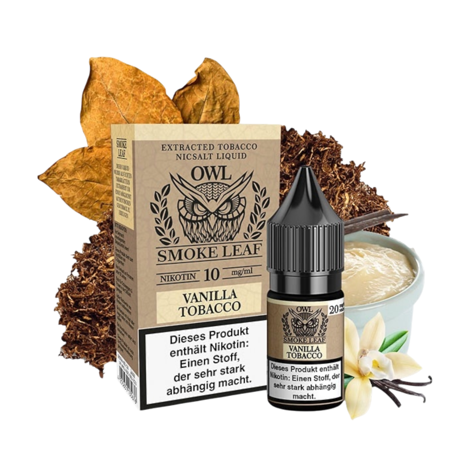 OWL Smoke Leaf - Vanilla Tobacco - Nikotinsalz Liquid - 10ml - 10mg