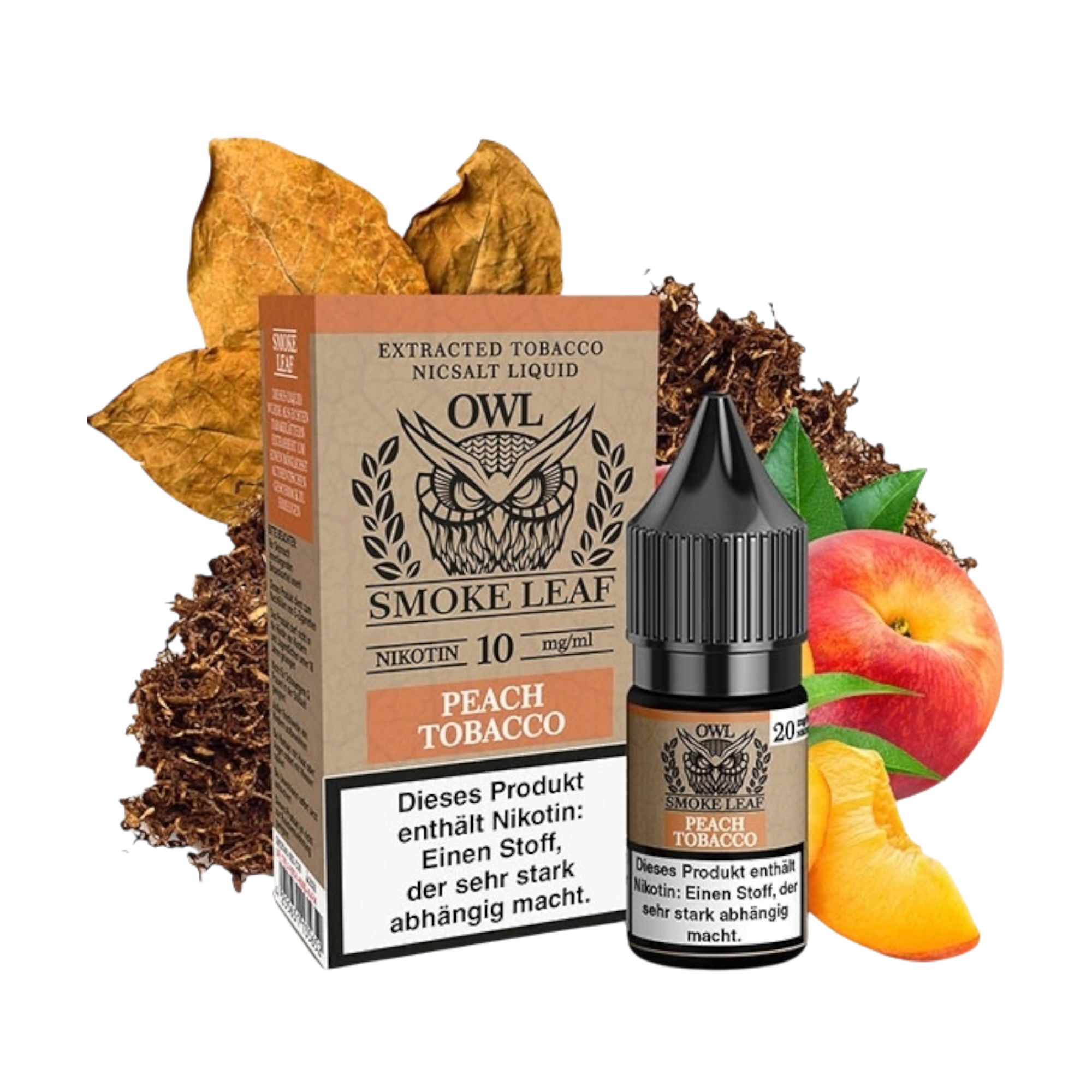 OWL Smoke Leaf - Peach Tobacco - Nikotinsalz Liquid - 10ml - 10mg