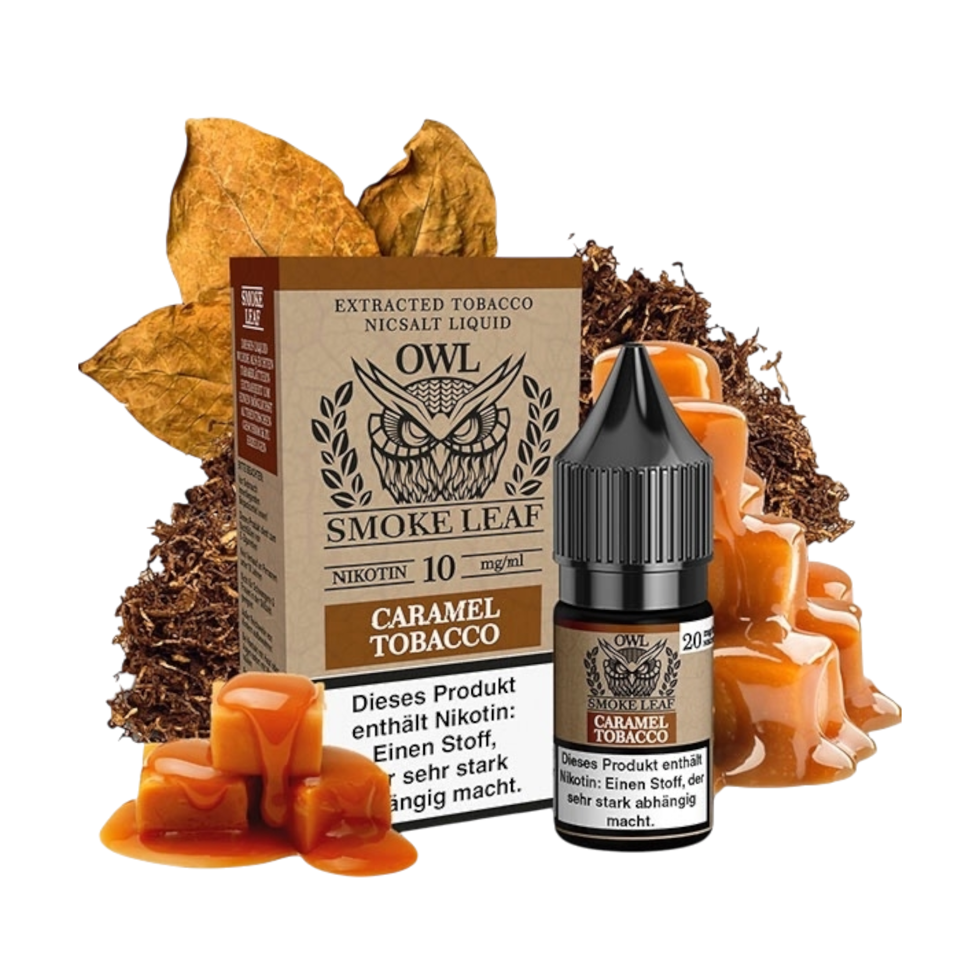 OWL Smoke Leaf - Caramel Tobacco - Nikotinsalz Liquid - 10ml - 20mg