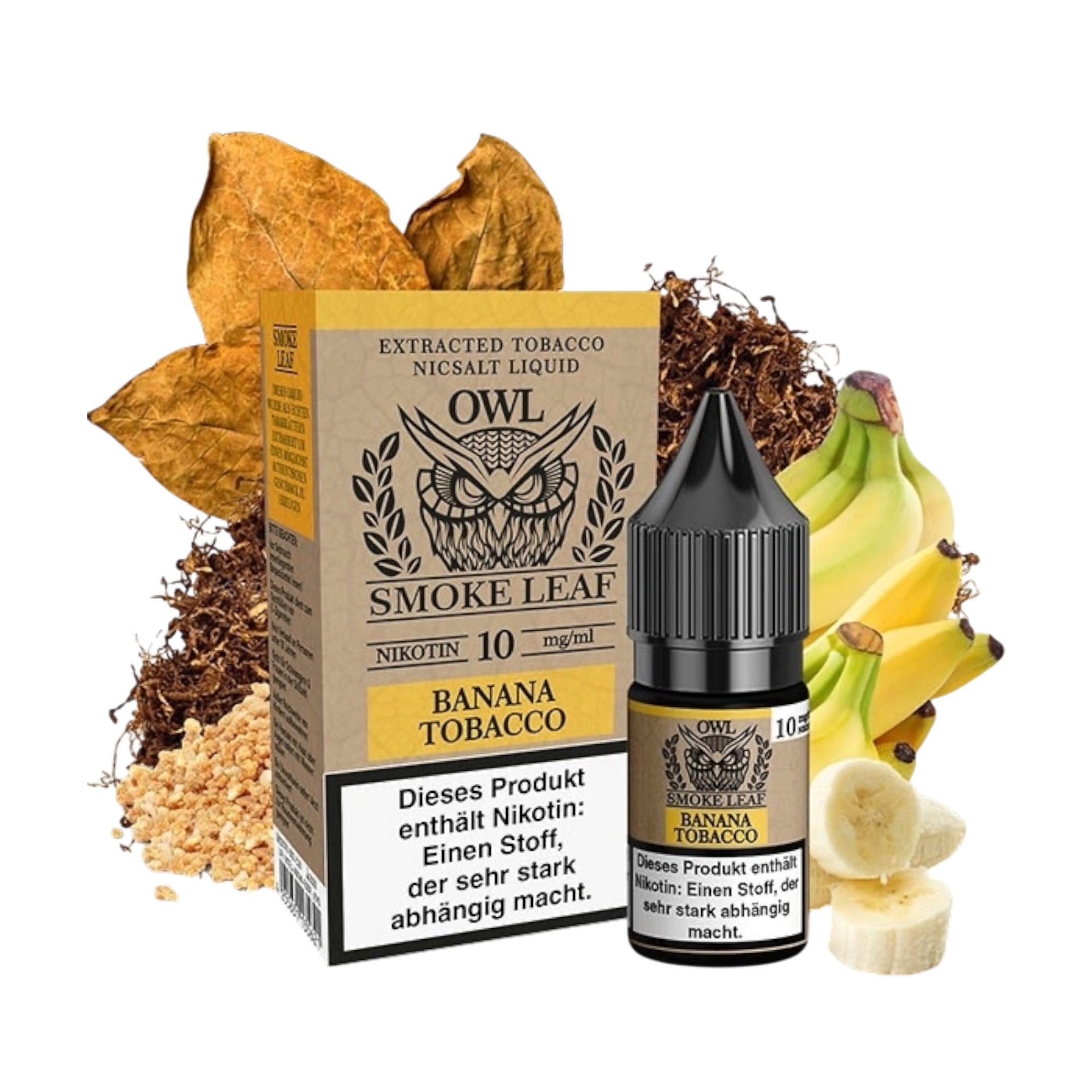 OWL Smoke Leaf - Banana Tobacco - Nikotinsalz Liquid - 10ml - 10mg