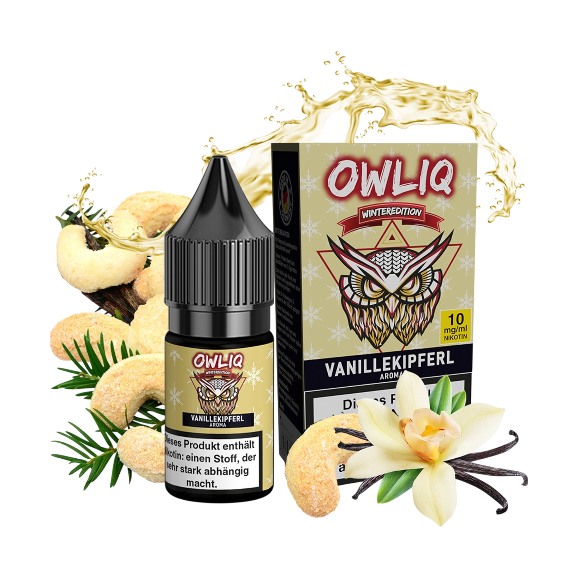 OWLIQ - Vanillekipferl Winteredition - Nikotinsalz Liquid - 10ml - 10mg