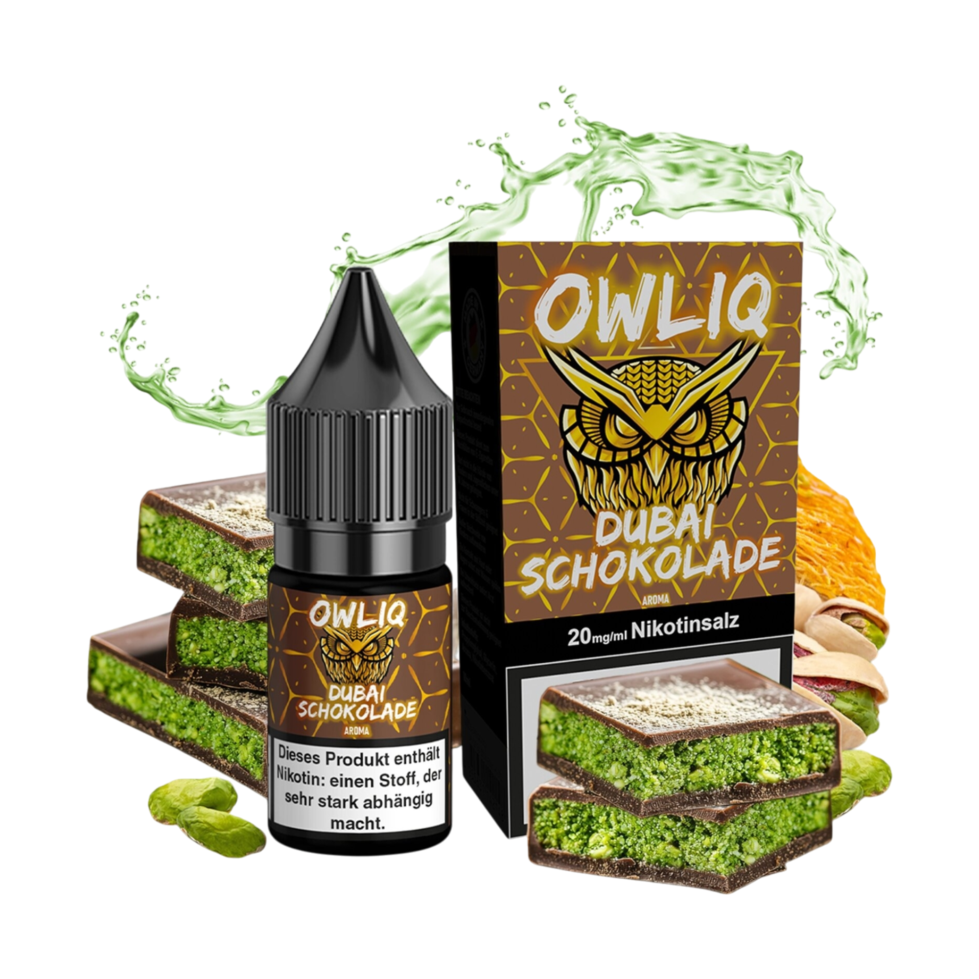 OWLIQ - Dubai Schokolade - Nikotinsalz Liquid - 10ml - 10mg