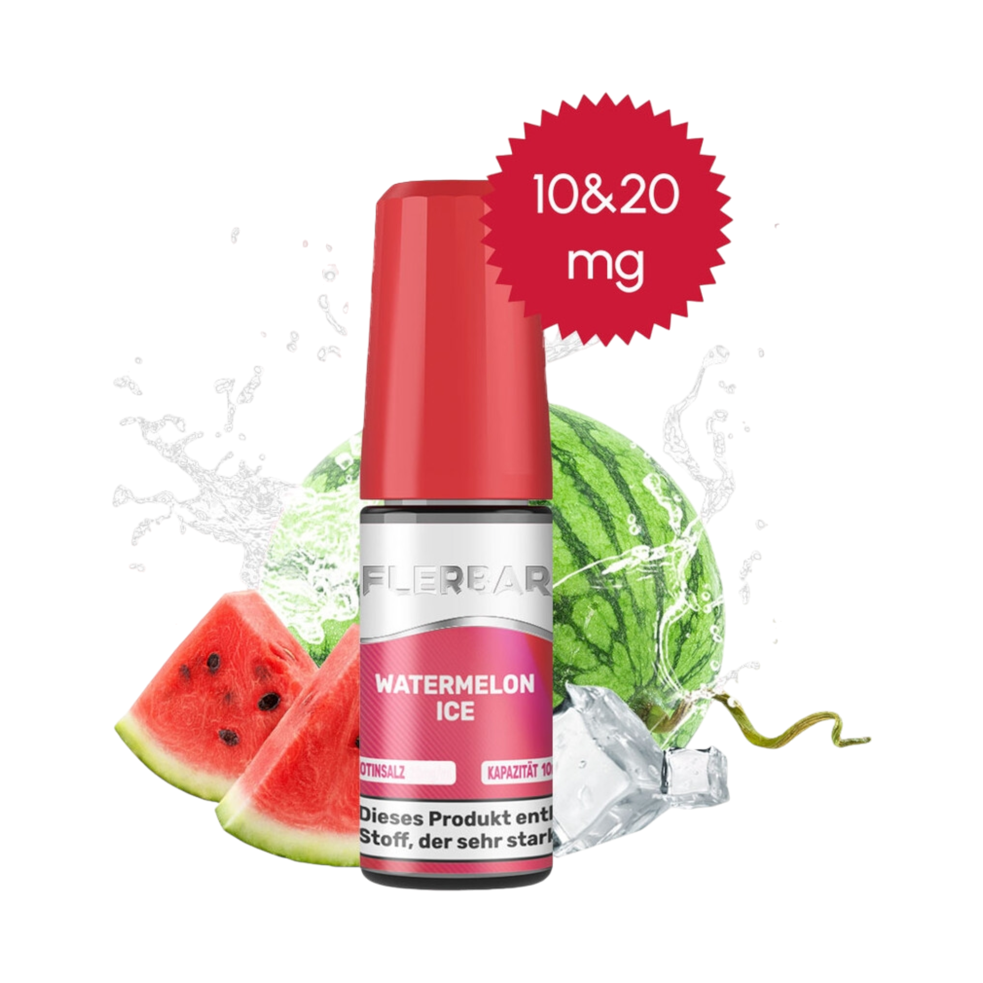 Flerbar - Watermelon Ice - Nikotinsalz Liquid - 10ml - 20mg