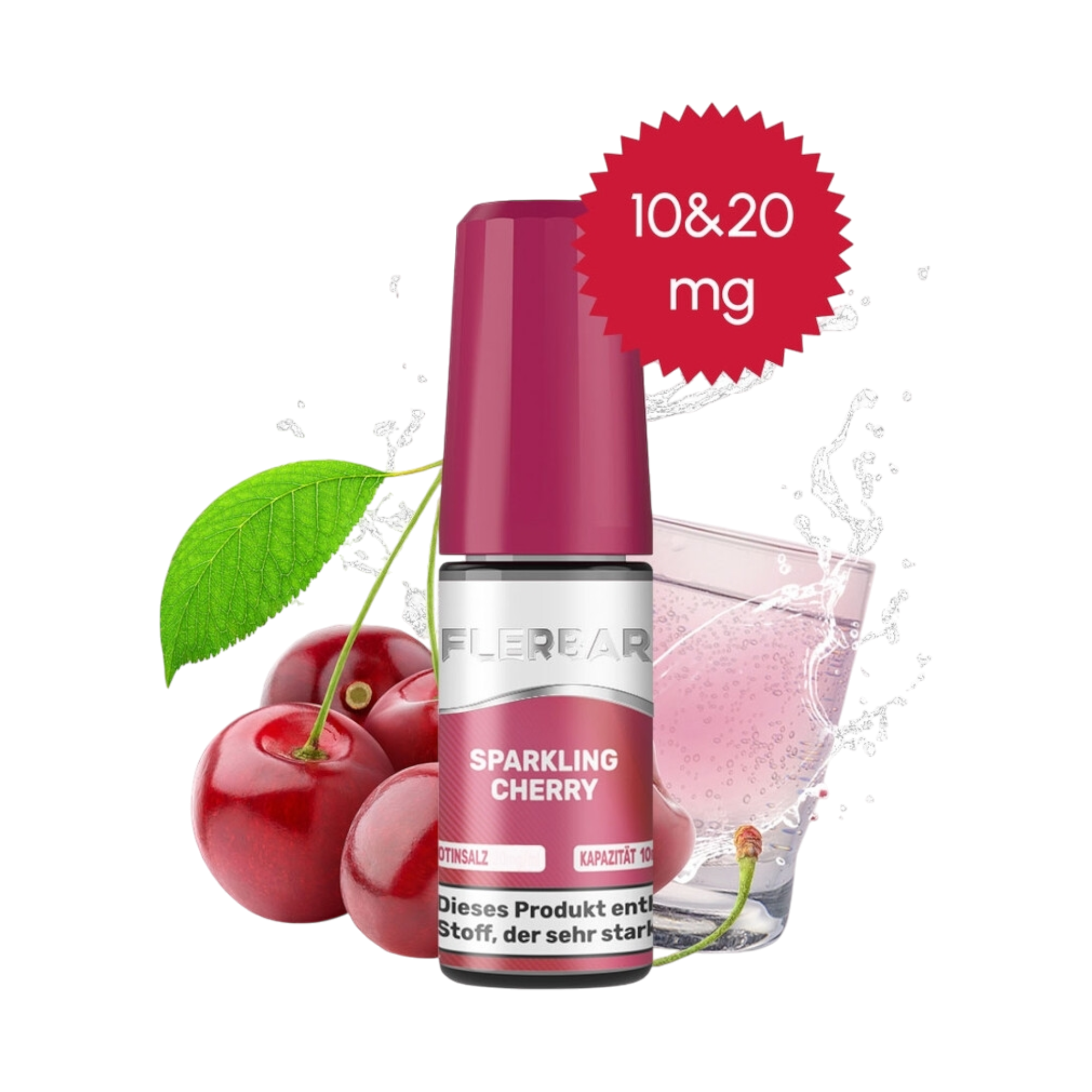 Flerbar - Sparkling Cherry - Nikotinsalz Liquid - 10ml - 20mg